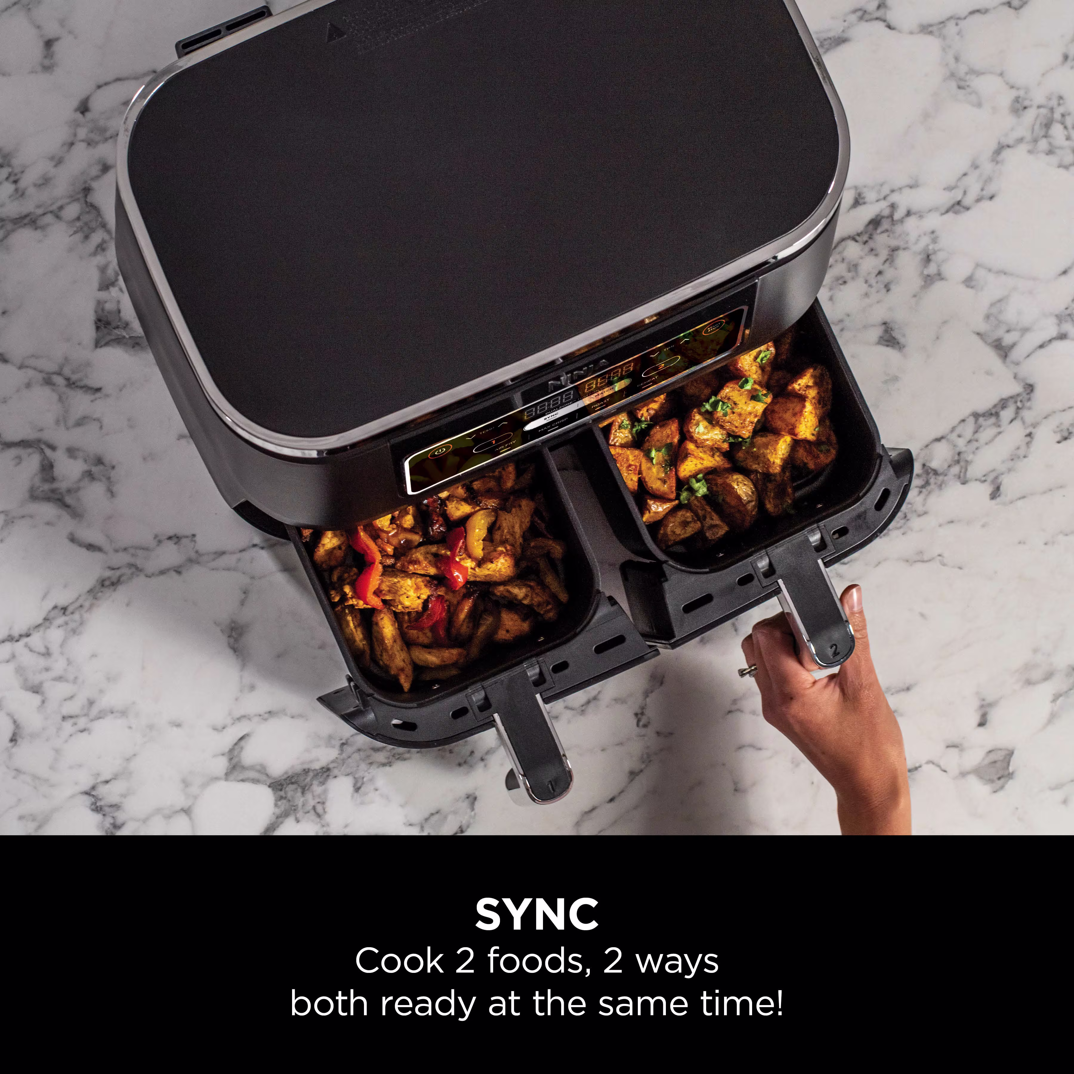 Ninja Foodi 4-in-1 Dual Zone Air Fryer 7.6L AF200UK