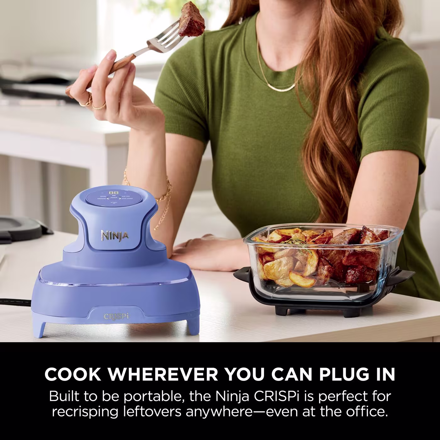 Ninja CRISPi 4-in-1 Portable Glass Air Fryer - Frosted Lilac FN101UKPR