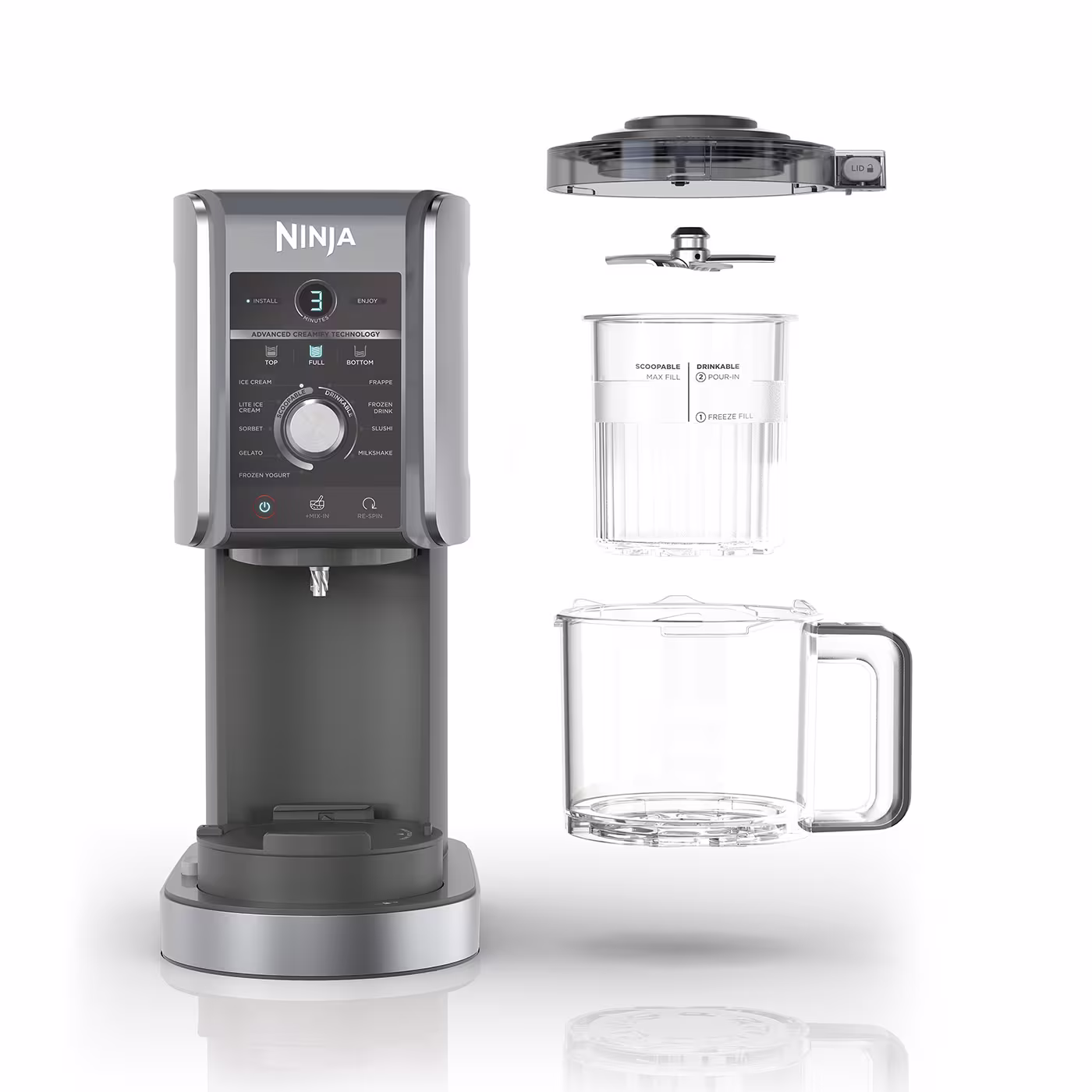 Ninja CREAMi Deluxe 10-in-1 Ice Cream and Frozen Drink Maker NC501UK