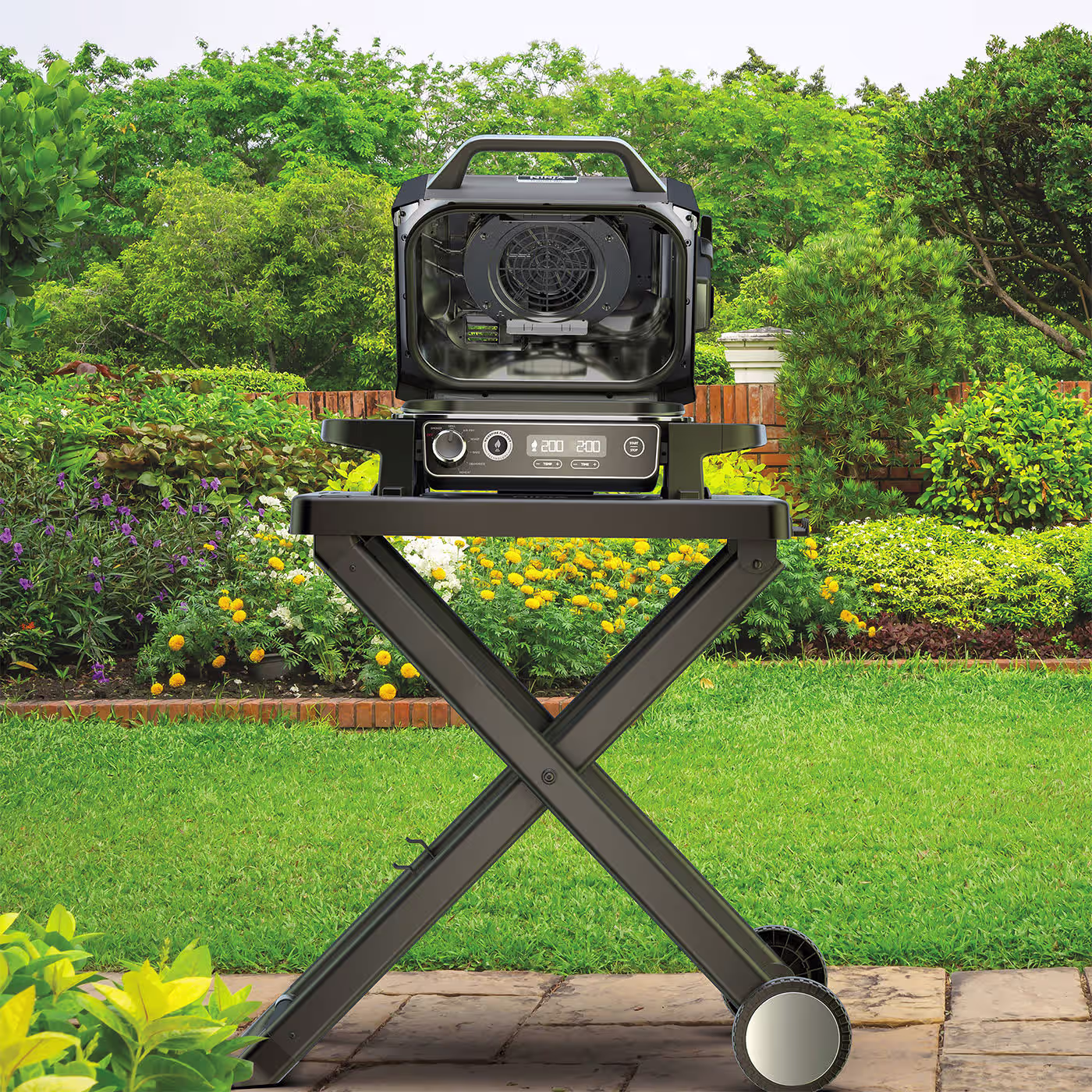 Ninja Woodfire Electric BBQ Grill Stand & Cover Bundle