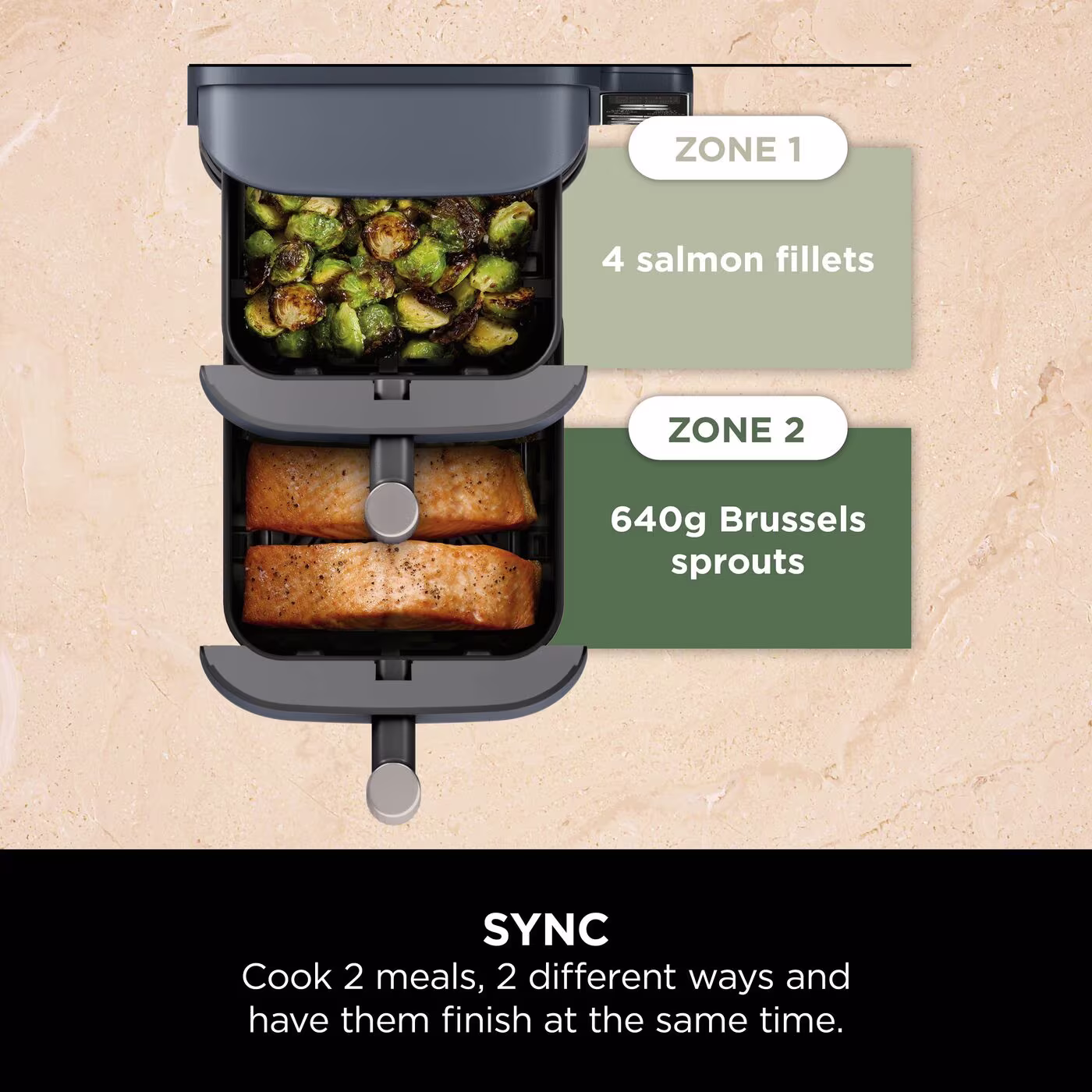 Ninja Double Stack XL 2-Level Air Fryer with Smart Cook System 9.5L​ Cyber Space SL451UKCYD