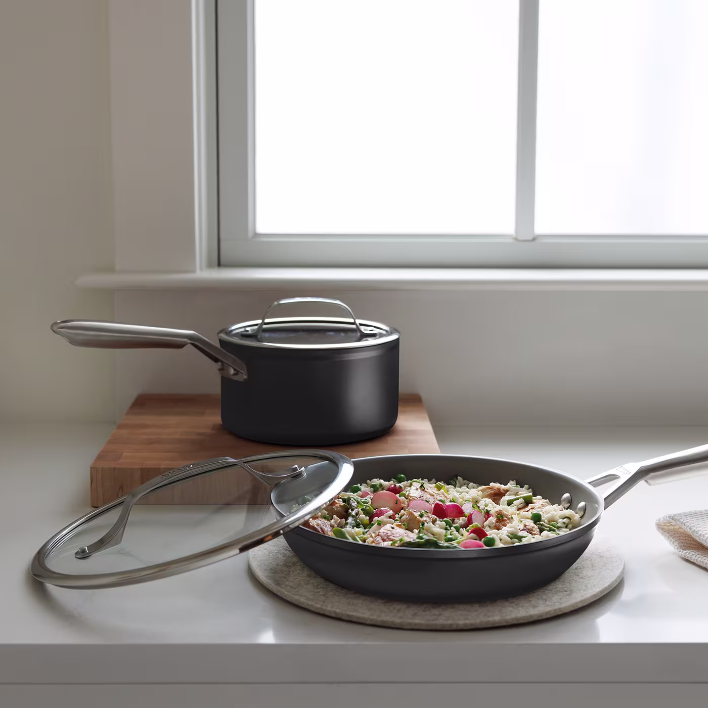 Ninja ZEROSTICK Ceramic Pro 3-Piece Saucepan Set – Black