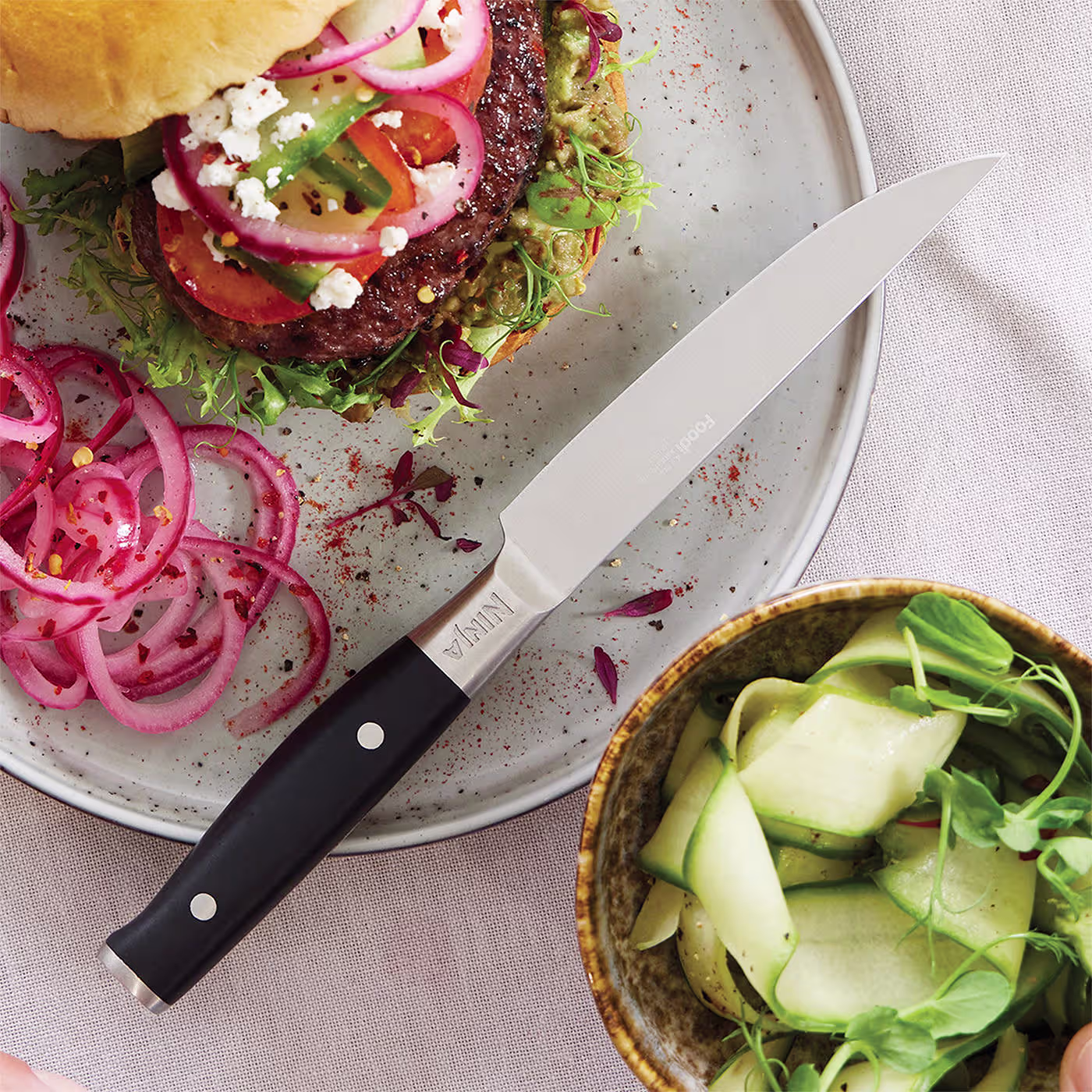 Ninja Foodi Health Grill and Steak Knives Bundle - AG551STEAK