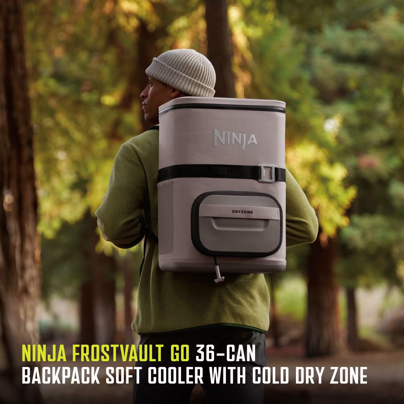 Ninja FrostVault Go 23 litre 36-can Backpack Soft Cooler - Birch Beige