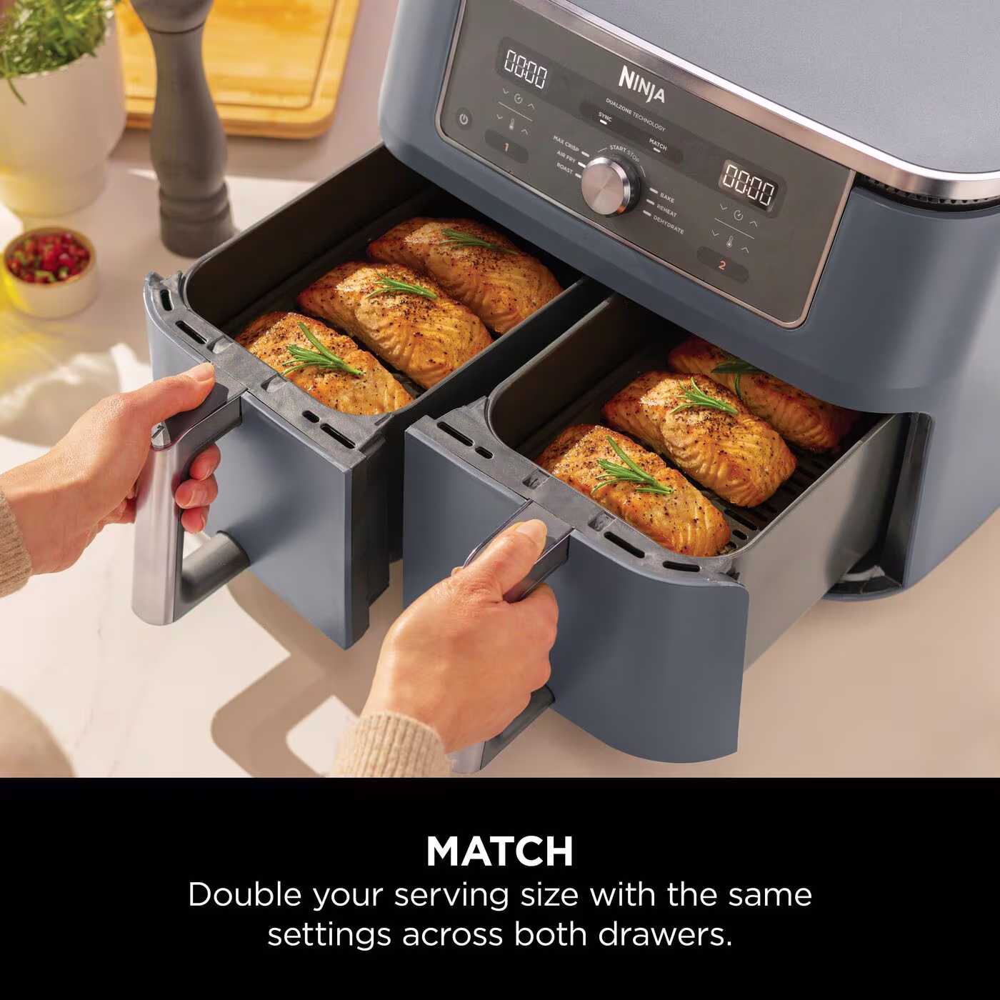 Ninja MAX 6-in-1 Dual Zone Air Fryer 9.5L – Cyber Space DZ400UKCYD