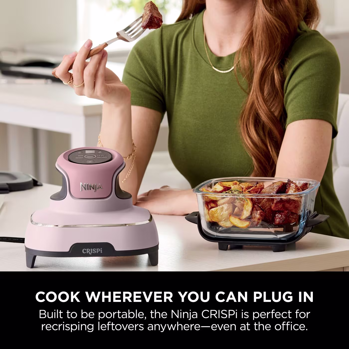 Ninja CRISPi 4-in-1 Portable Glass Air Fryer - Pink FN101UKPK