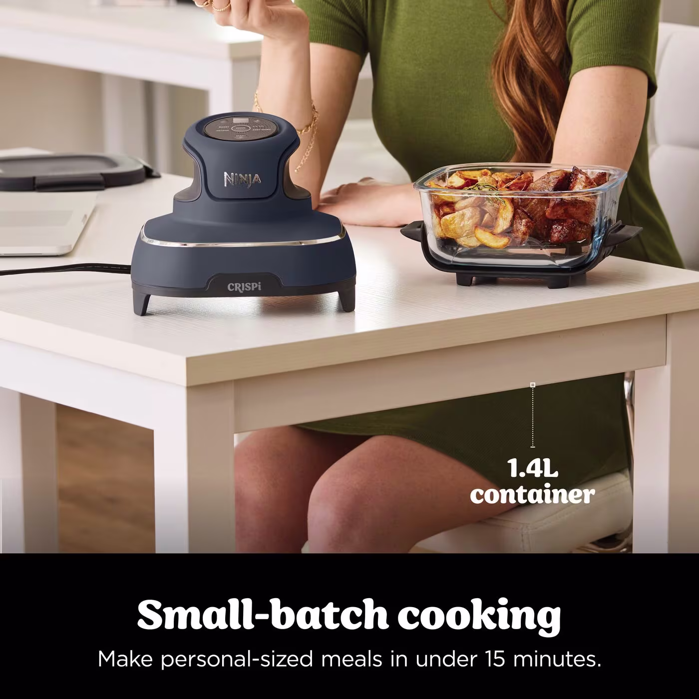 Ninja CRISPi 4-in-1 Portable Glass Air Fryer - Cyber Space FN101UKGY