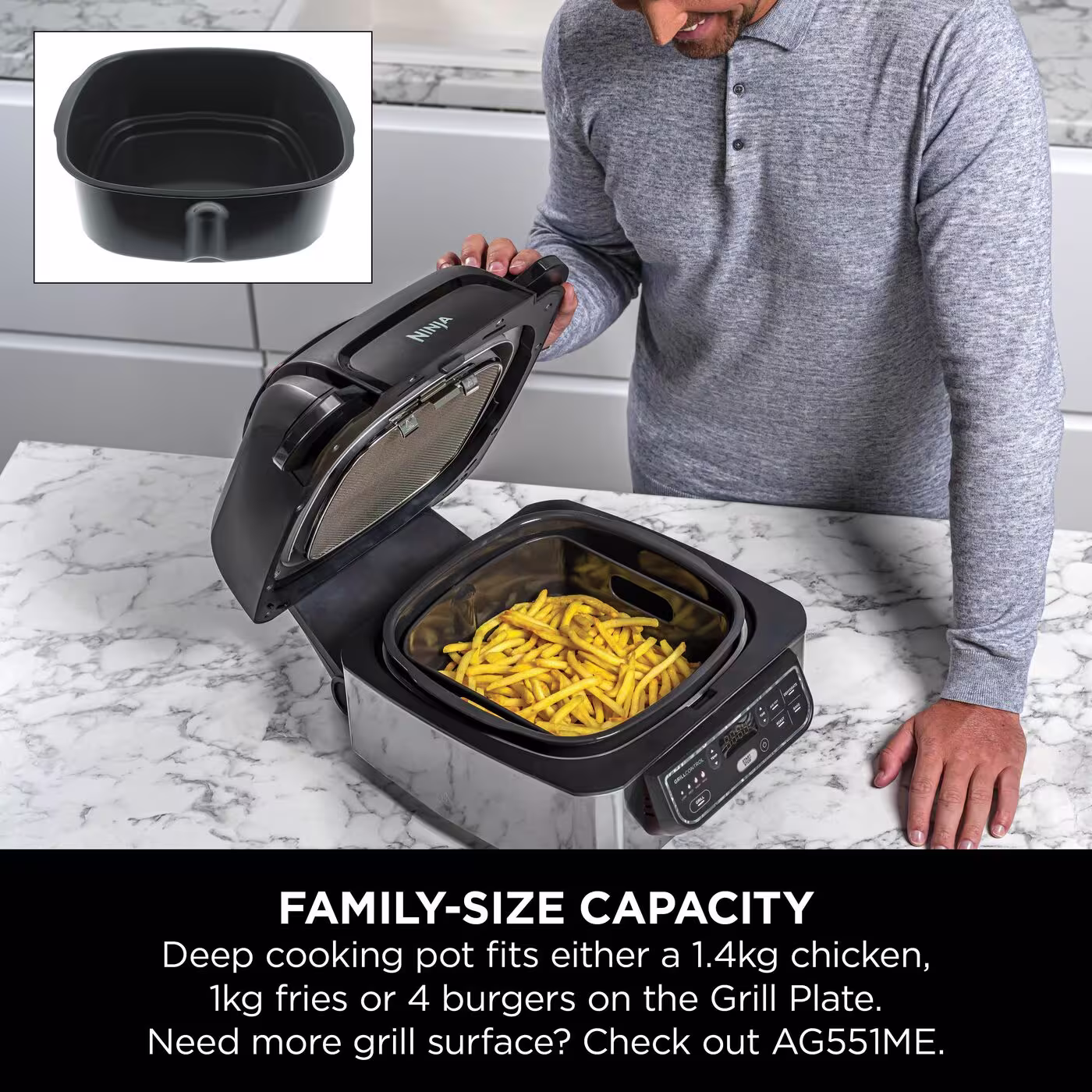 Ninja Foodi Health Grill & Air Fryer AG301UK