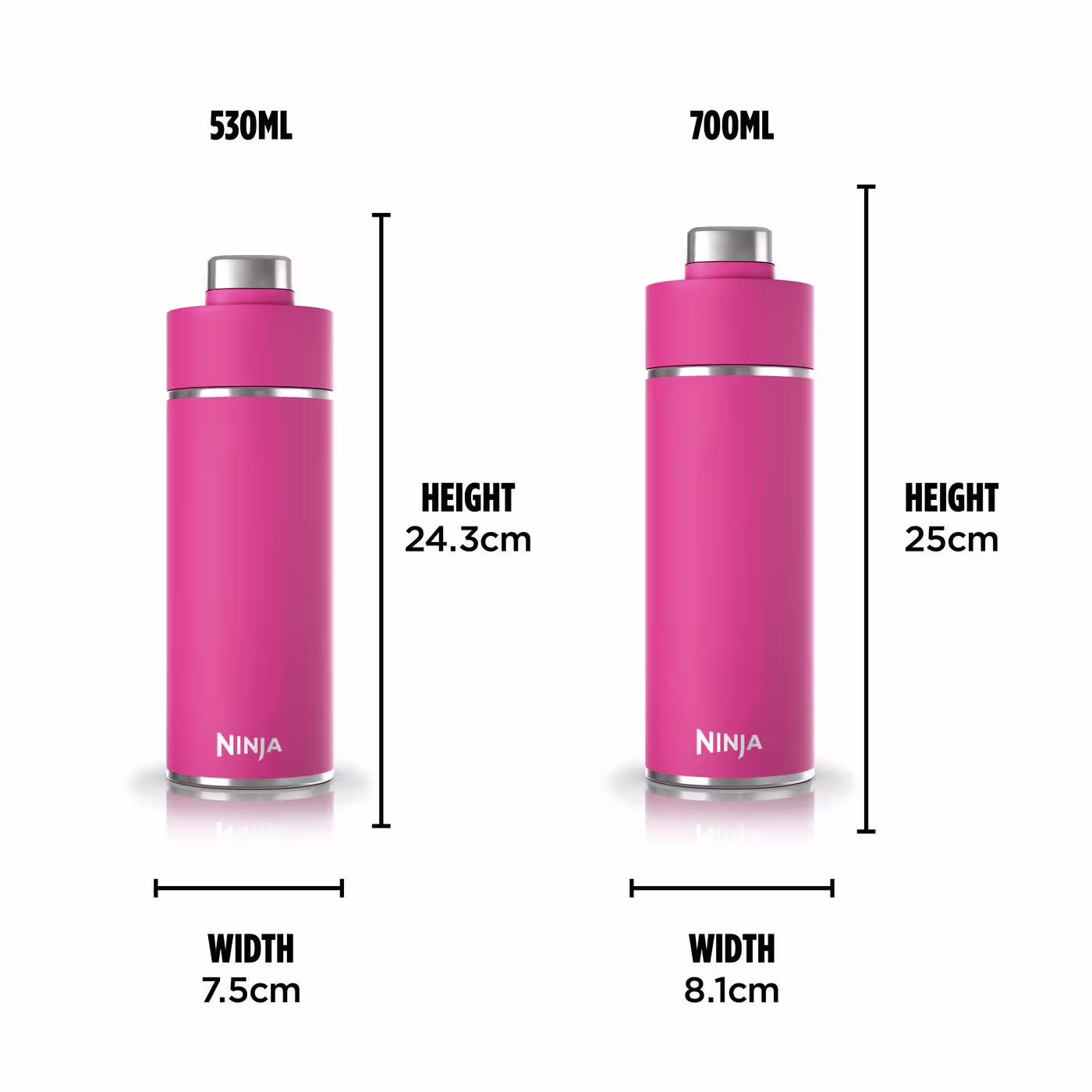 Ninja Thirsti 700 ml Travel Bottle – Hot Pink DW2401EUUKBP