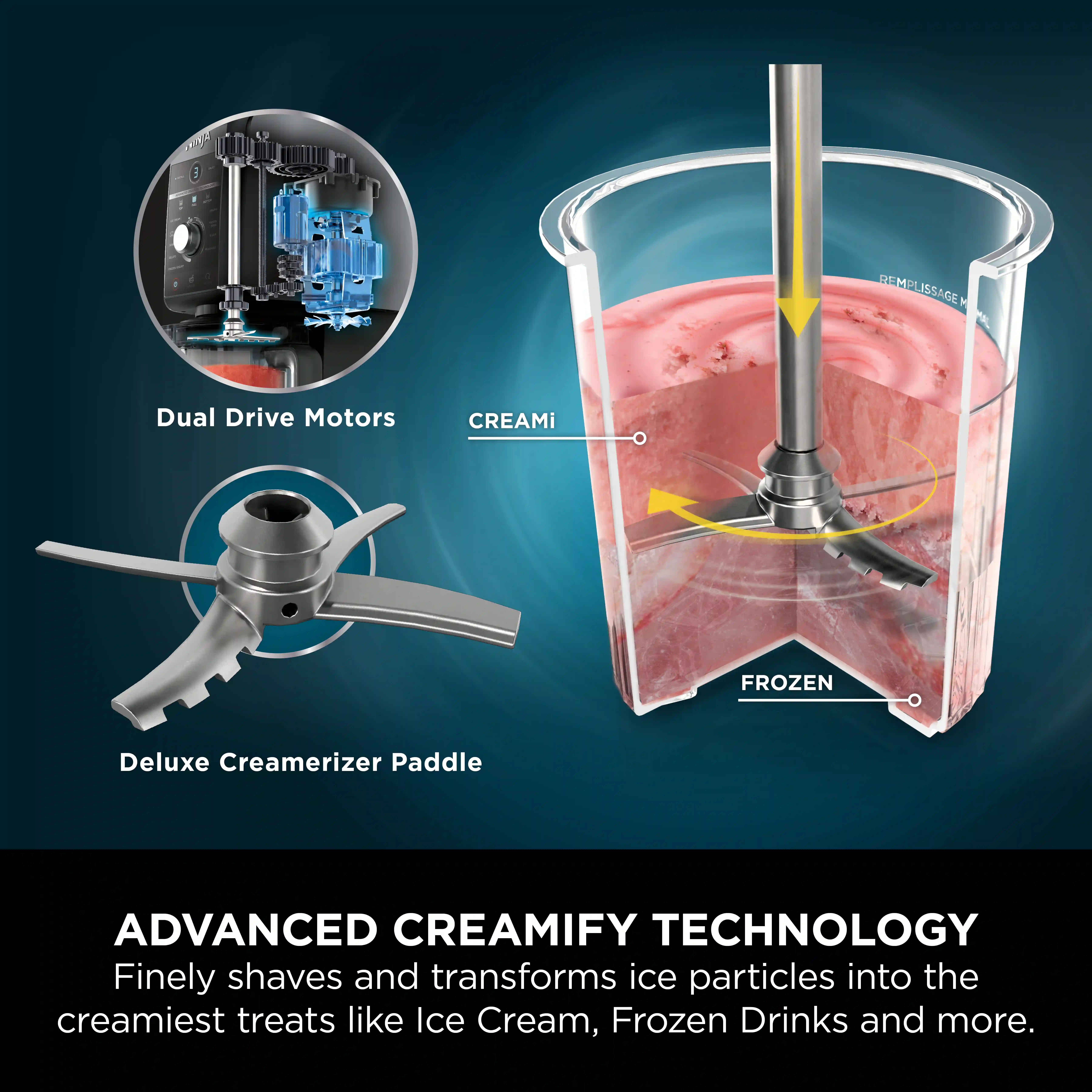Ninja CREAMi Deluxe 10-in-1 Ice Cream and Frozen Drink Maker (4 Tub Bundle)