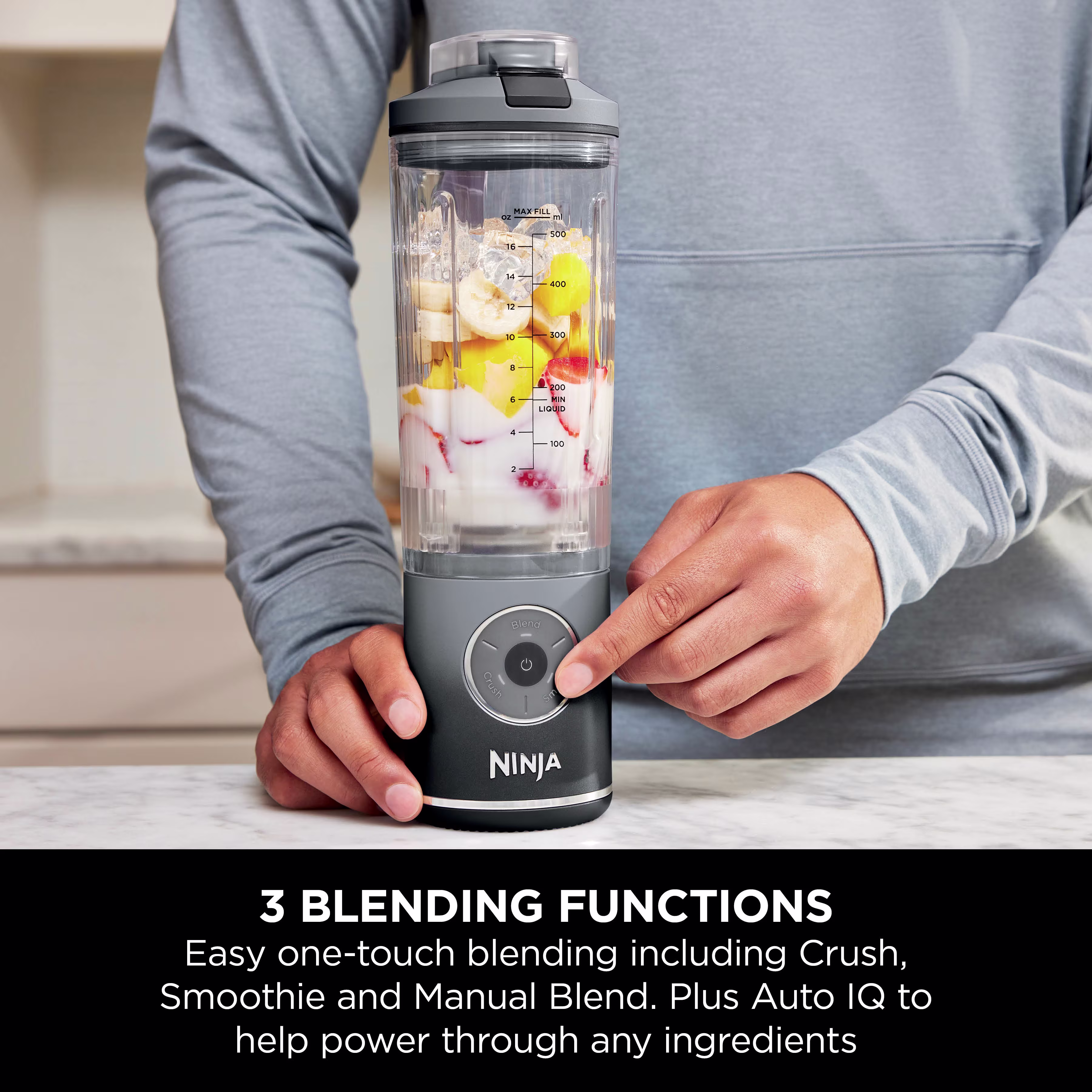 Ninja Blast Max Portable Blender - Cool Grey BC251UKGY