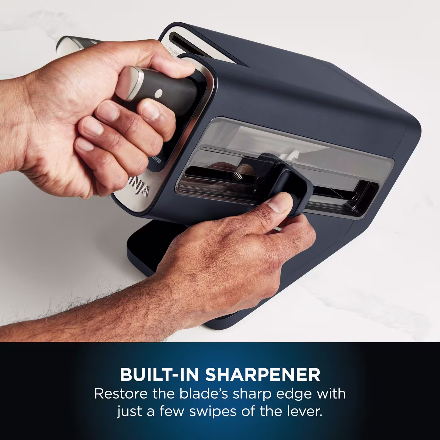 Ninja Foodi StaySharp Knife Block with Integrated Sharpener – 6-Piece Set Cyber Space K32006UKCYD