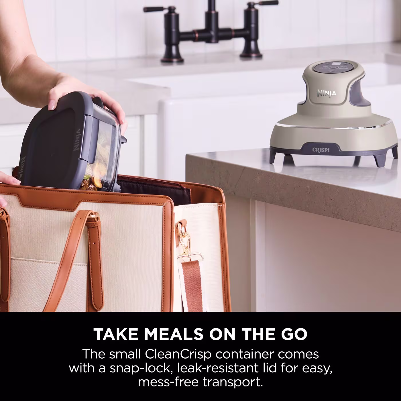 Ninja CRISPi 4-in-1 Portable Glass Air Fryer - Stone  FN101UKST