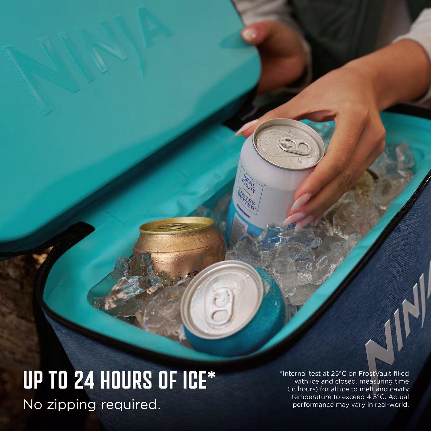 Ninja FrostVault Go 23 litre 36-can Backpack Soft Cooler - Lakeshore Blue