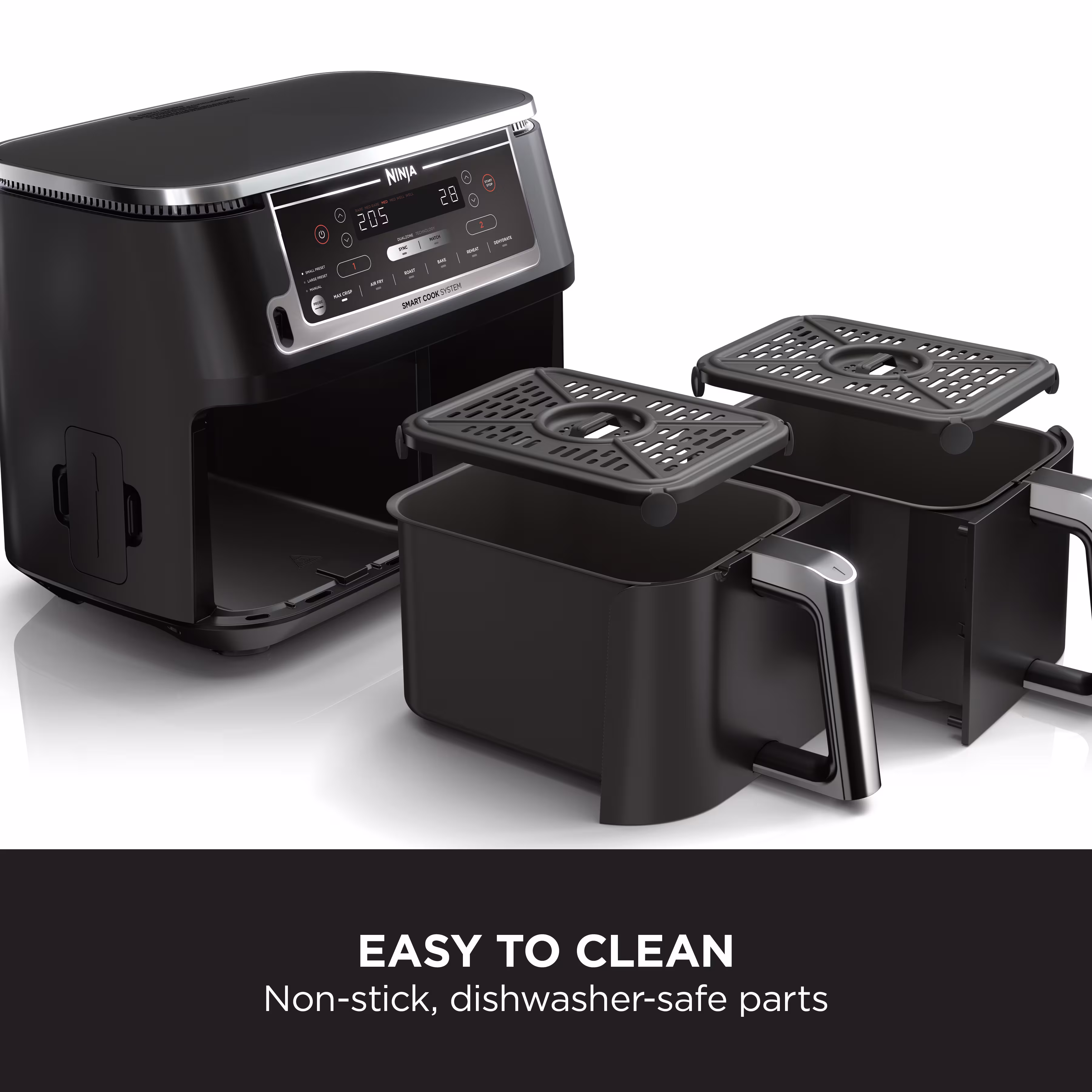 Ninja Foodi MAX Dual Zone Air Fryer with Smart Cook System AF451UK