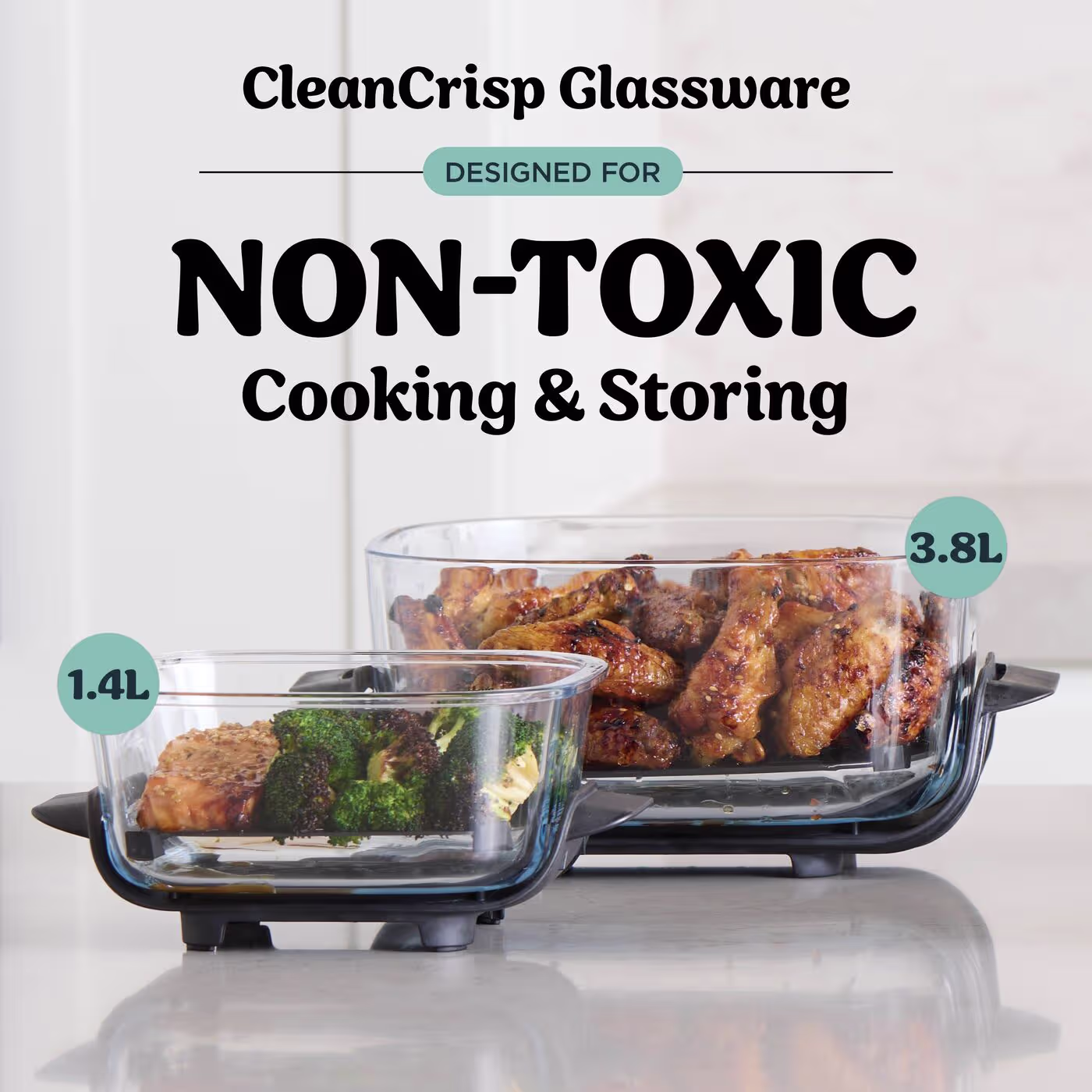 Ninja CRISPi 4-in-1 Portable Glass Air Fryer - Cyber Space FN101UKGY