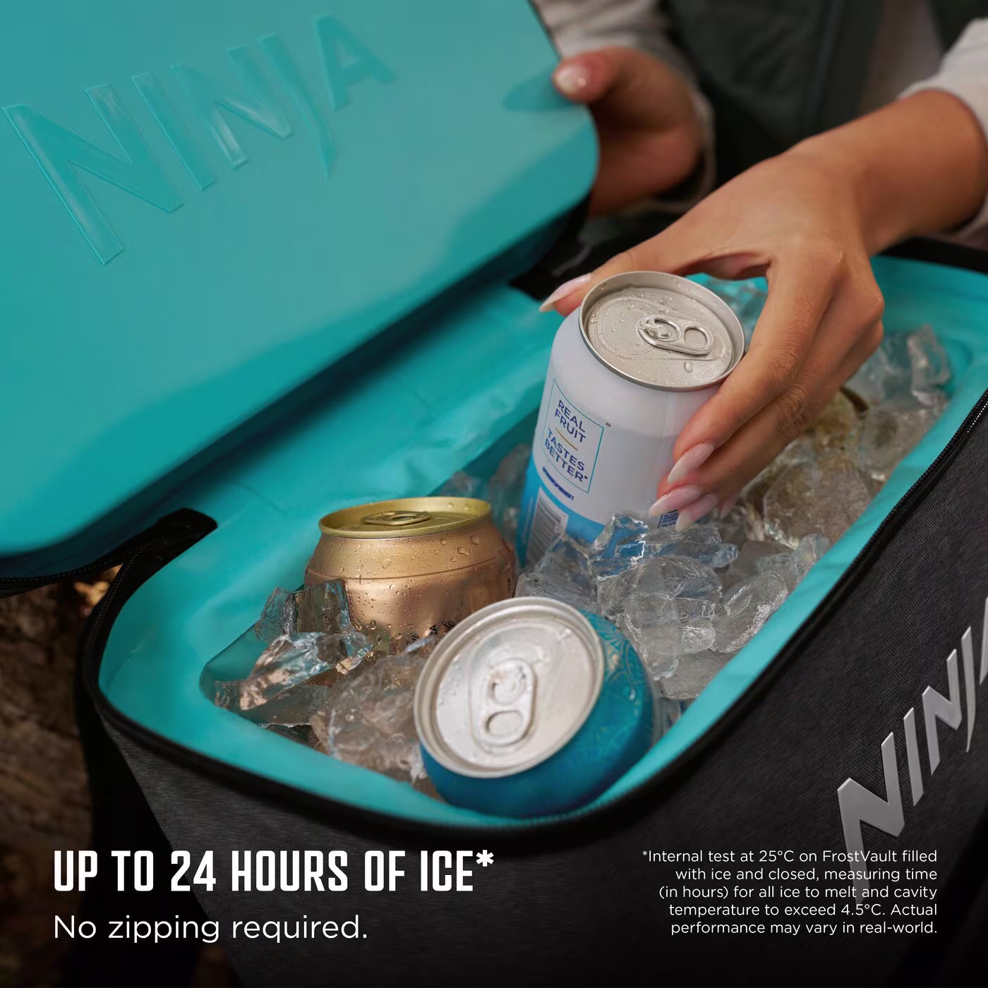 Ninja FrostVault Go 17 litre 24-Can Backpack Soft Cooler - Charcoal Grey