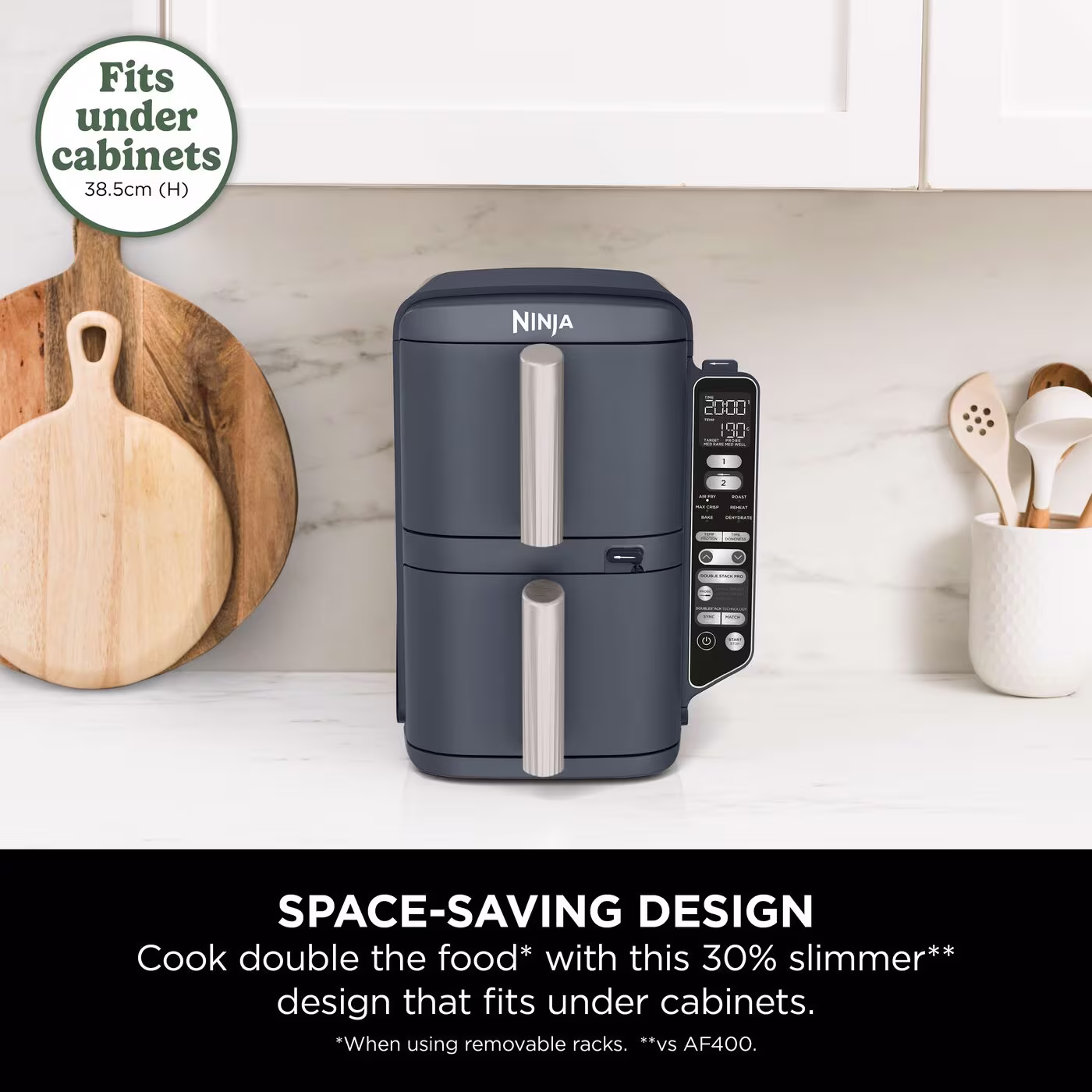 Ninja Double Stack XL 2-Level Air Fryer with Smart Cook System 9.5L​ Cyber Space SL451UKCYD