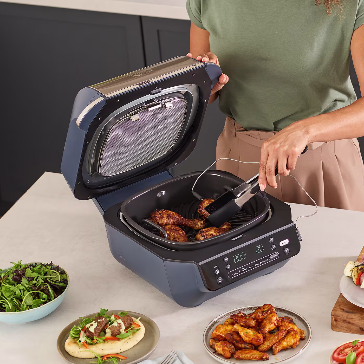 Ninja 5-in-1 Grill & Air Fryer - Cyber Space EG351UKCYD