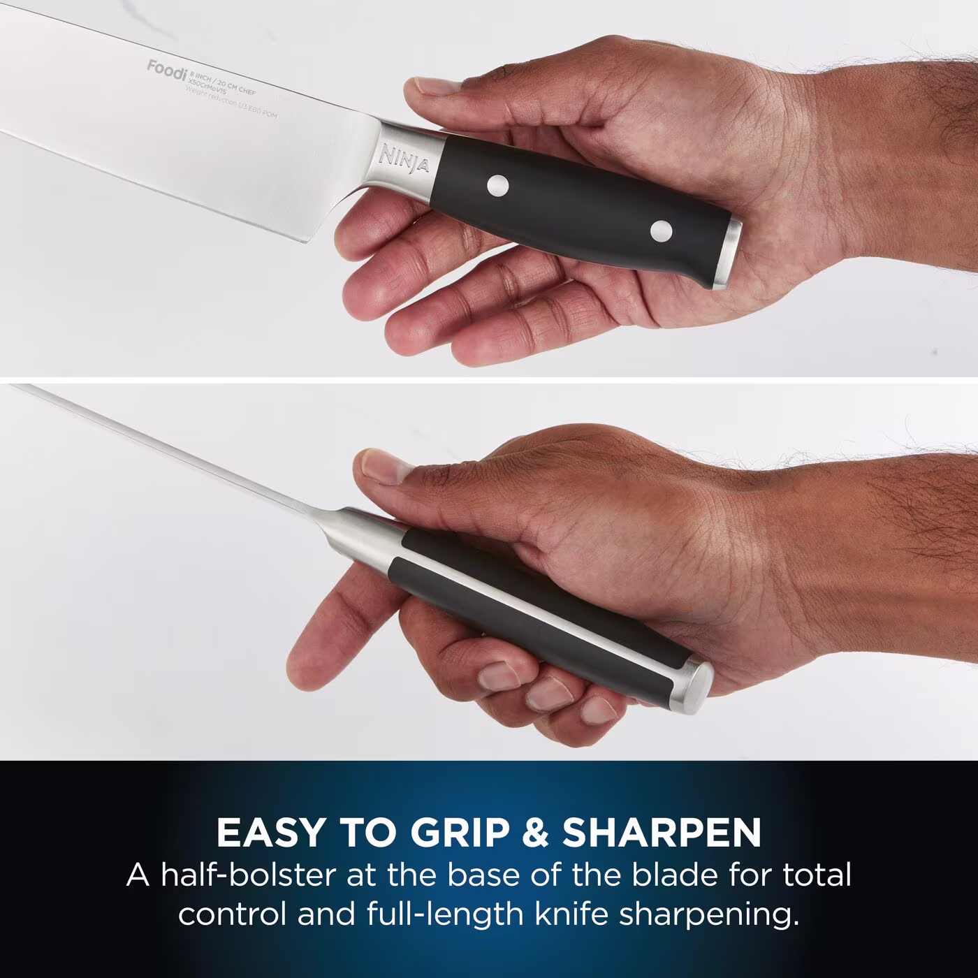 Ninja Foodi StaySharp Knife Block with Integrated Sharpener – 6-Piece Set Cyber Space K32006UKCYD