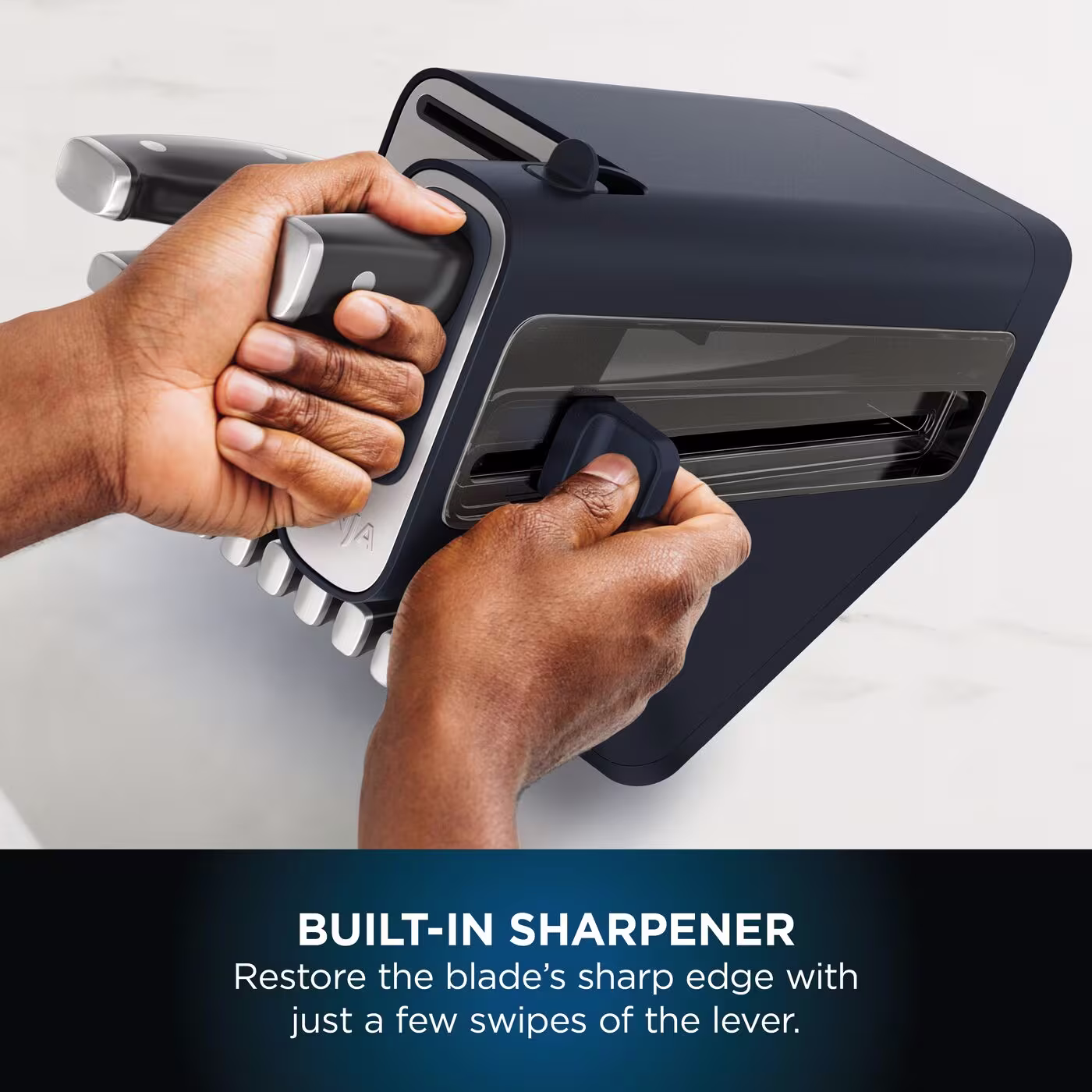 Ninja Foodi StaySharp Knife Block with Integrated Sharpener Deluxe 14-Piece Set - Cyber Space K32014UKCYD