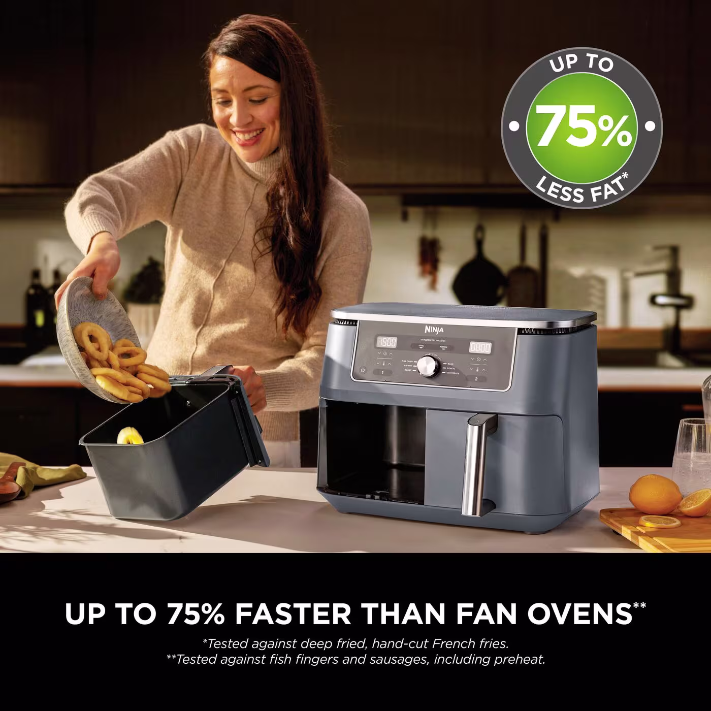 Ninja MAX 6-in-1 Dual Zone Air Fryer 9.5L – Cyber Space DZ400UKCYD