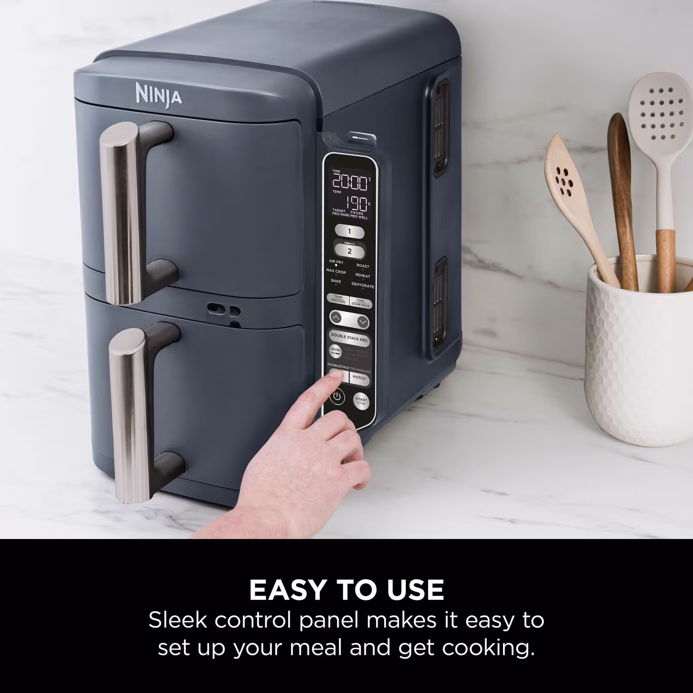 Ninja Double Stack XL 2-Level Air Fryer with Smart Cook System 9.5L​ Cyber Space SL451UKCYD