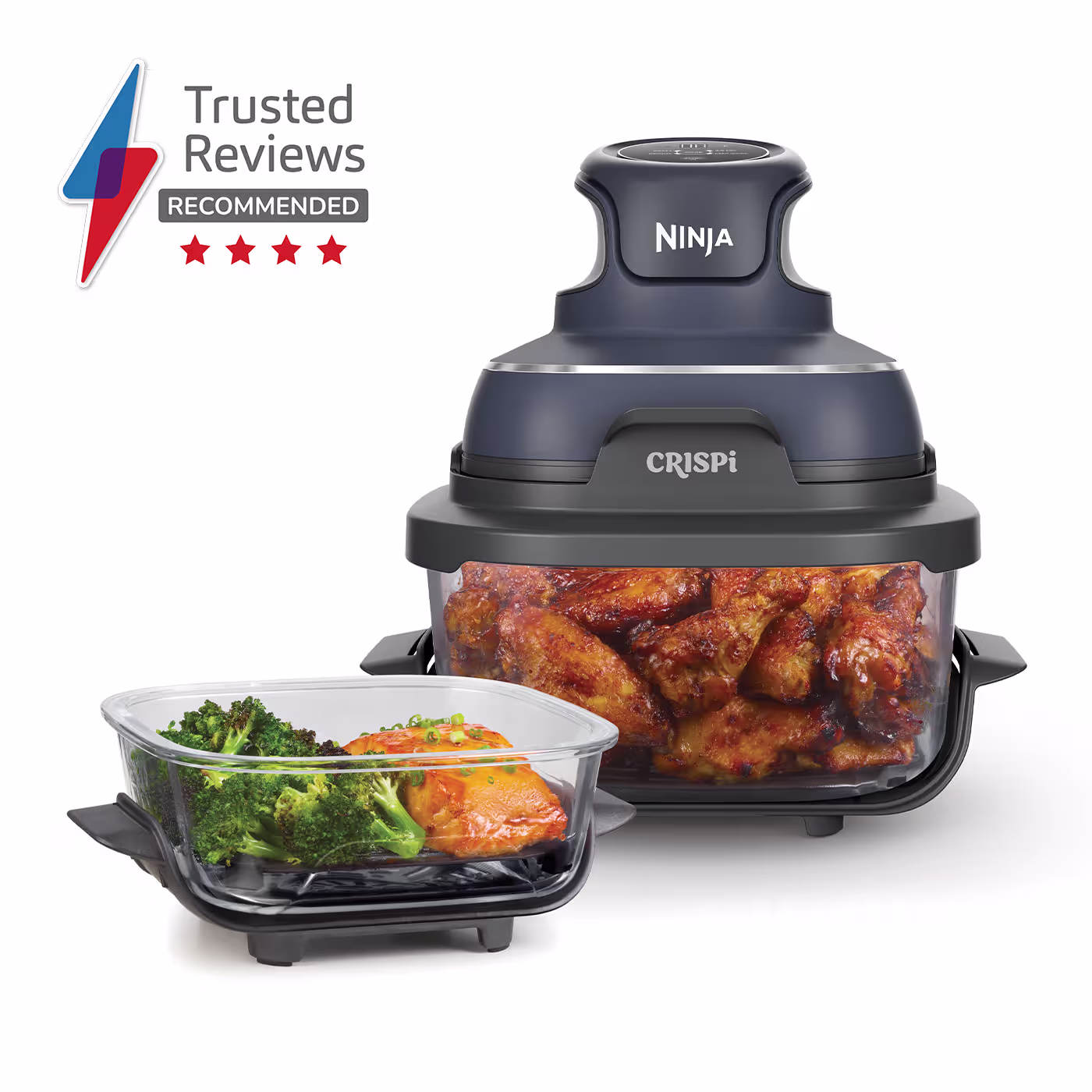 Ninja CRISPi 4-in-1 Portable Glass Air Fryer - Cyber Space FN101UKGY