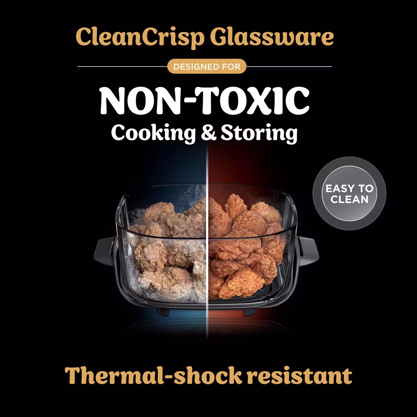 Ninja CRISPi 4-in-1 Portable Glass Air Fryer - Ginger Snap FN101UKGD