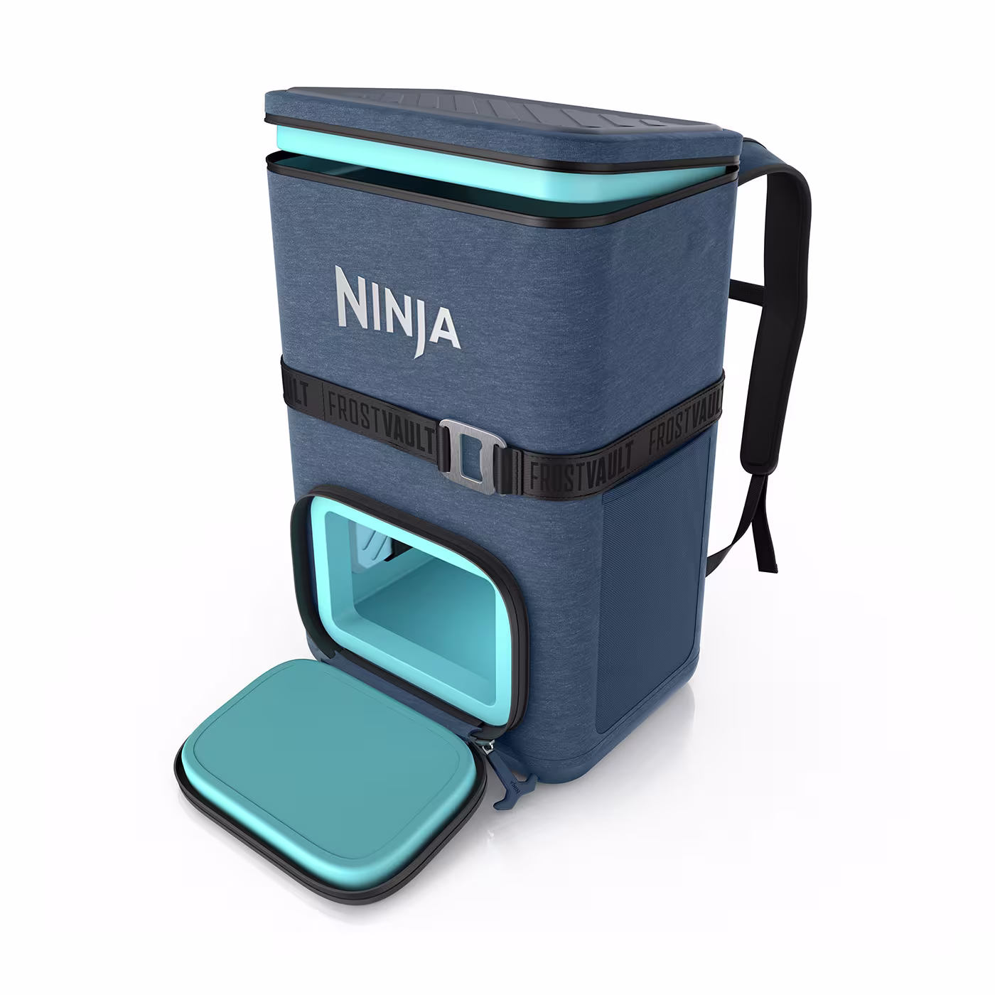 Ninja FrostVault Go 23 litre 36-can Backpack Soft Cooler - Lakeshore Blue
