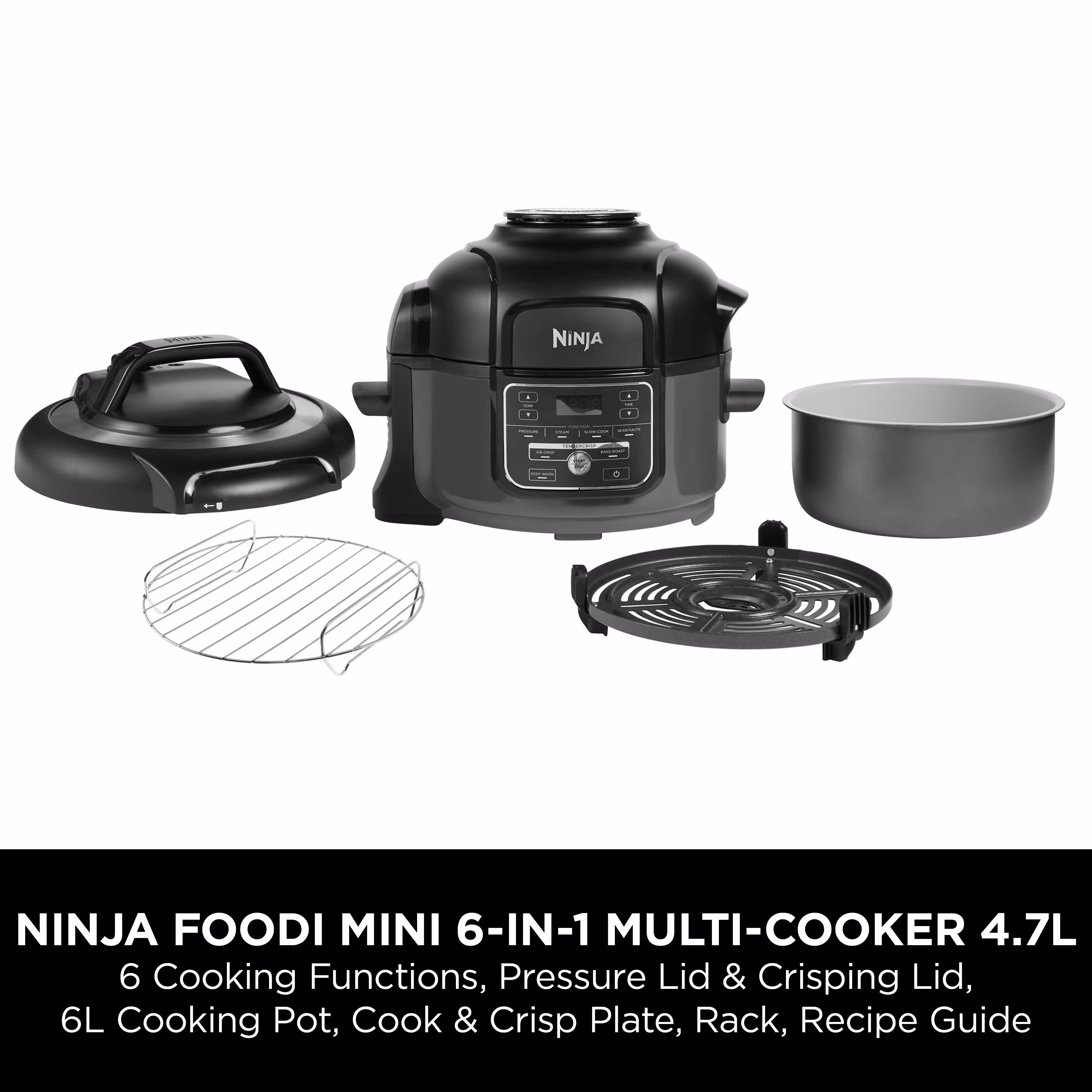 Ninja Foodi Mini 6-in-1 Multi-Cooker 4.7L OP100UK