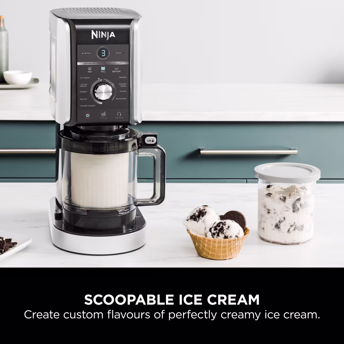 Ninja CREAMi Deluxe 10-in-1 Ice Cream and Frozen Drink Maker NC501UK