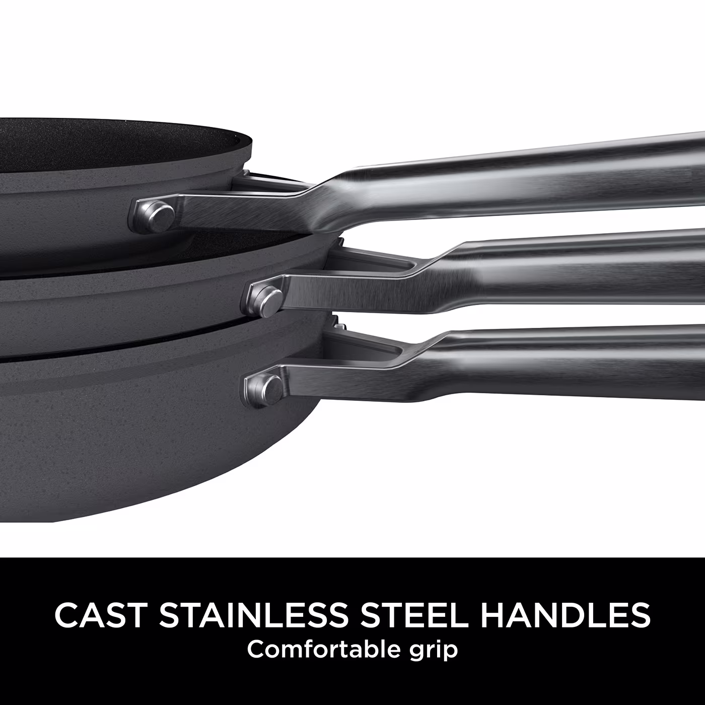 Ninja ZEROSTICK Stackable 2-Piece Frying Pan Set (20cm/26cm) – C52000UK