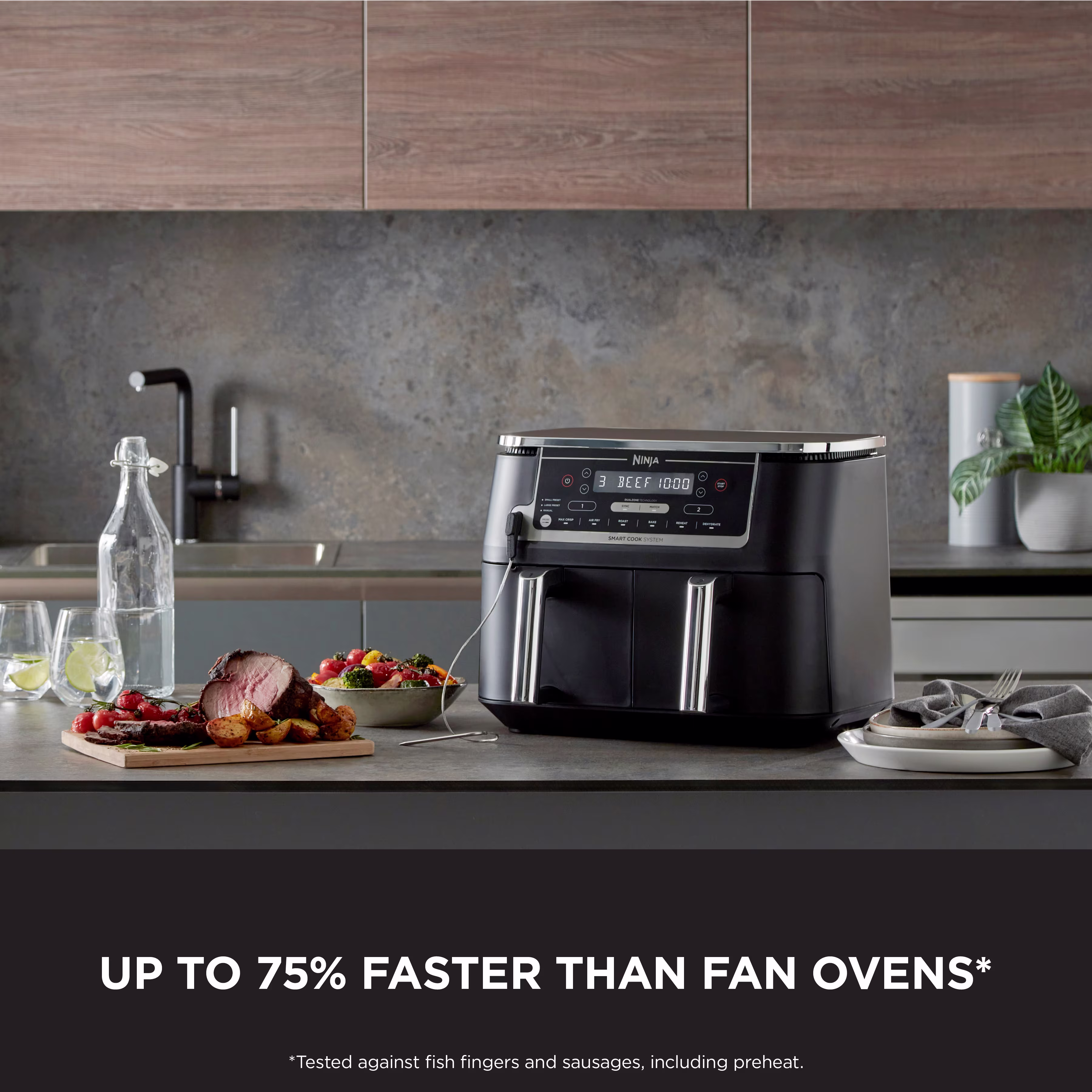 Ninja Foodi MAX Dual Zone Air Fryer with Smart Cook System AF451UK