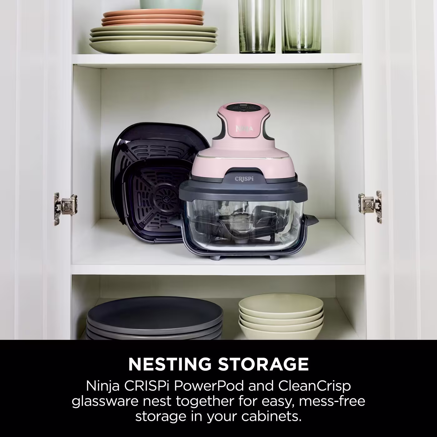 Ninja CRISPi 4-in-1 Portable Glass Air Fryer - Pink FN101UKPK