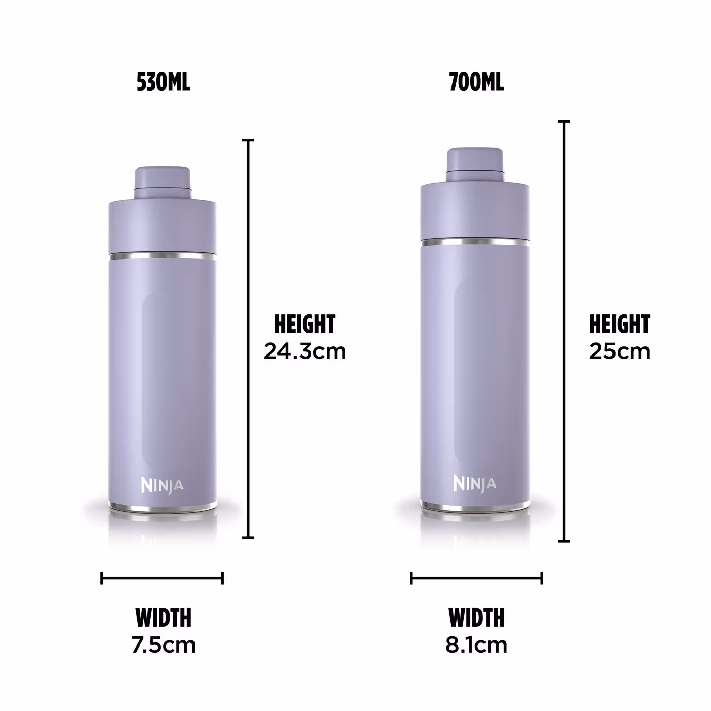 Ninja Thirsti 530 ml Travel Bottle – Lavender DW1801EUUKLV