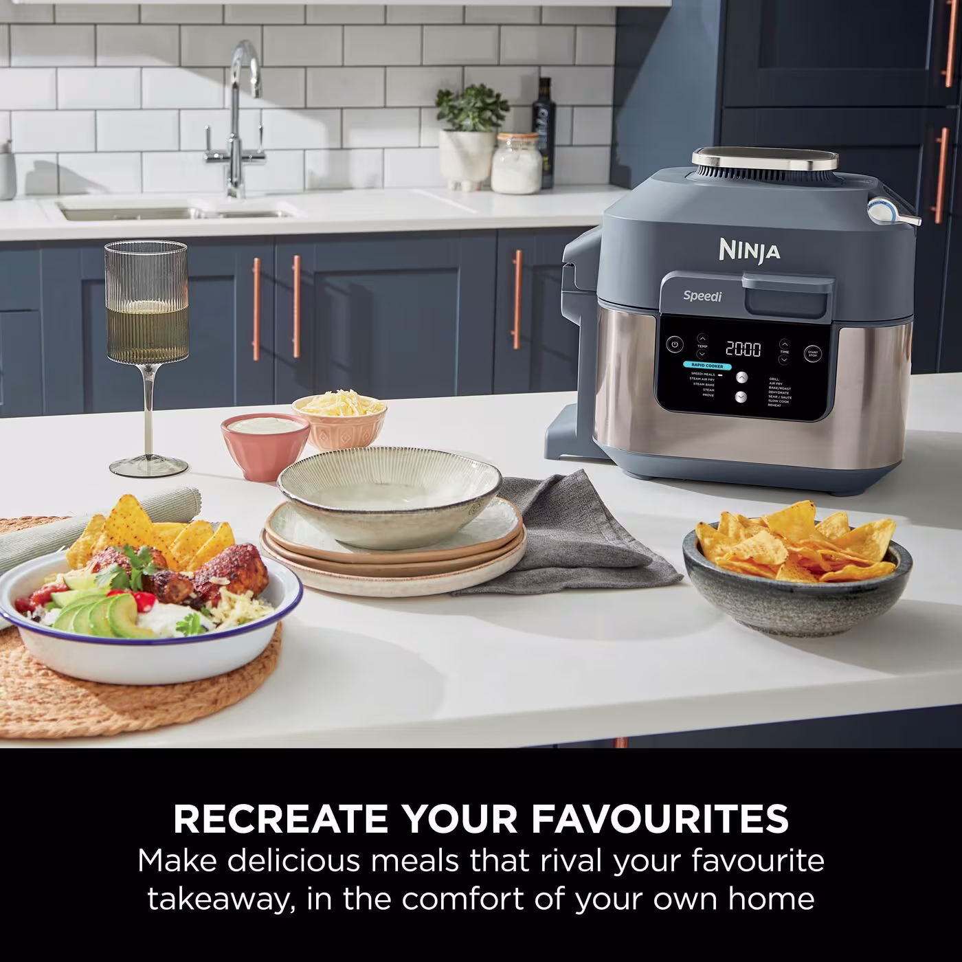 Ninja Speedi 12-in-1 Multi-Cooker, Air Fryer & Slow Cooker - Cyber Space ON500UKCYD