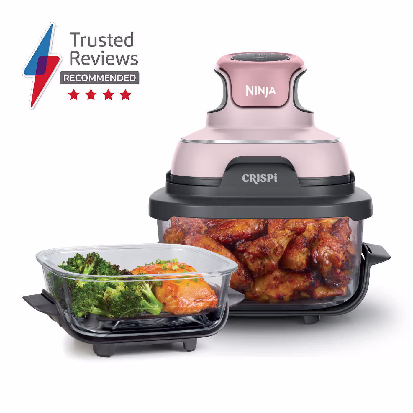 Ninja CRISPi 4-in-1 Portable Glass Air Fryer - Pink FN101UKPK