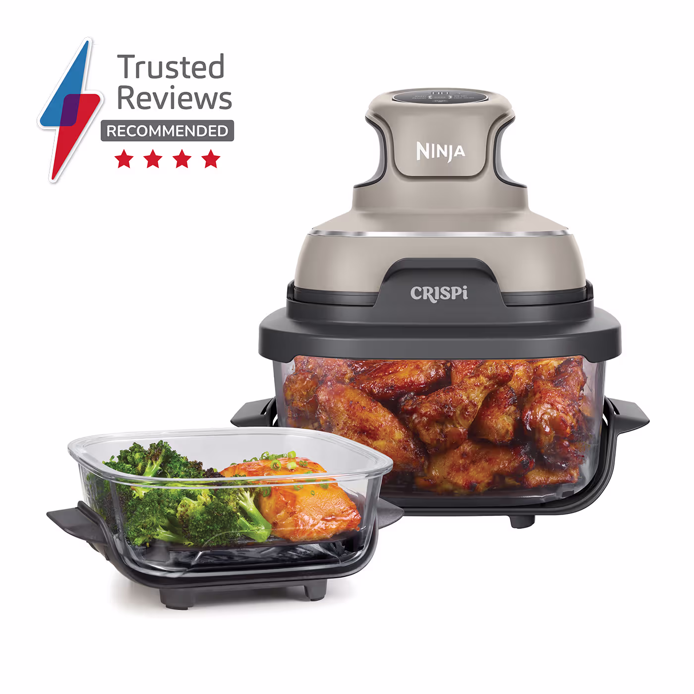 Ninja CRISPi 4-in-1 Portable Glass Air Fryer - Stone  FN101UKST