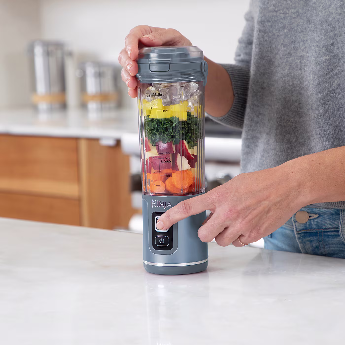 Ninja Blast Cordless Portable Blender – Denim Blue [BC151UKNV]