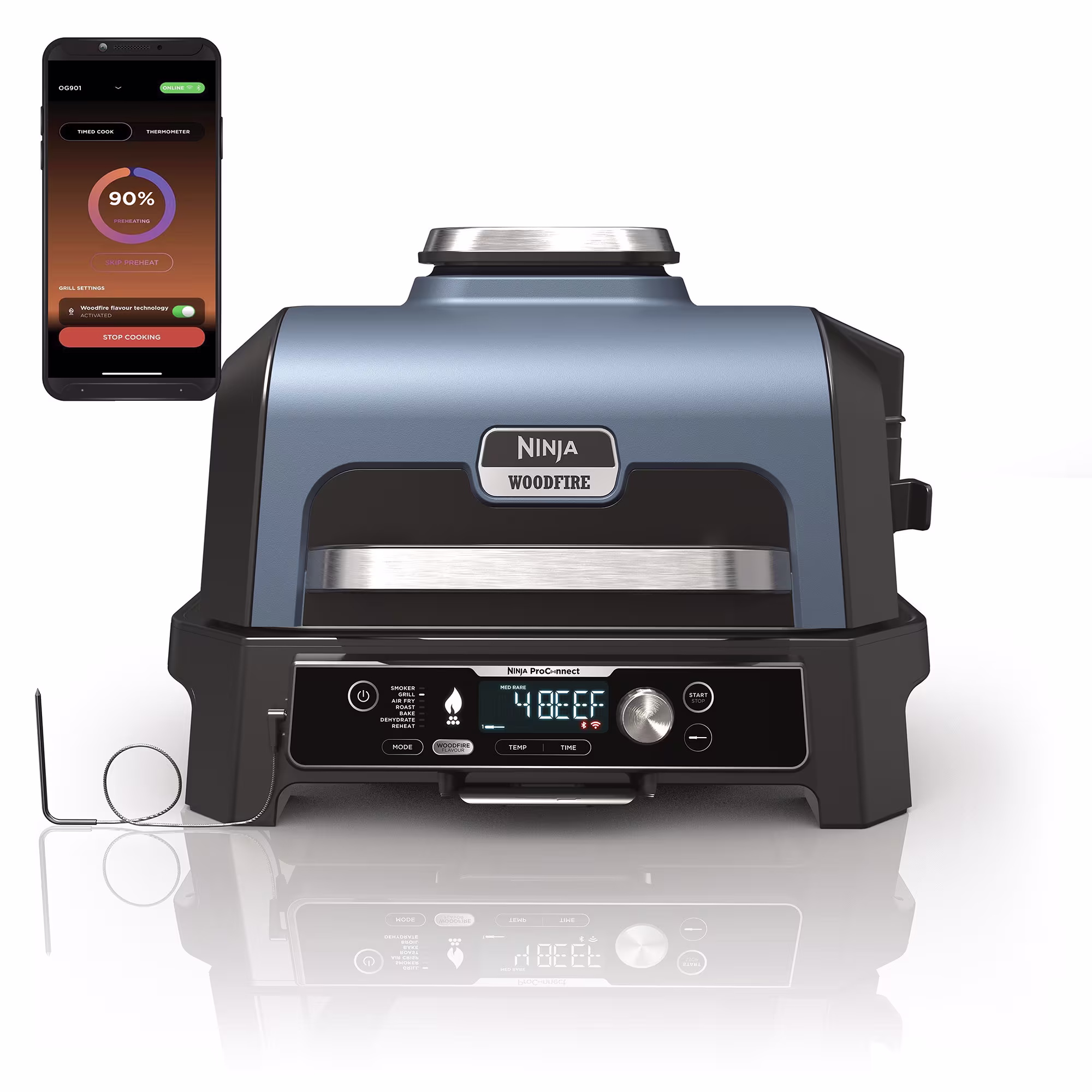 Ninja Woodfire Pro Connect XL Electric BBQ Grill & Smoker