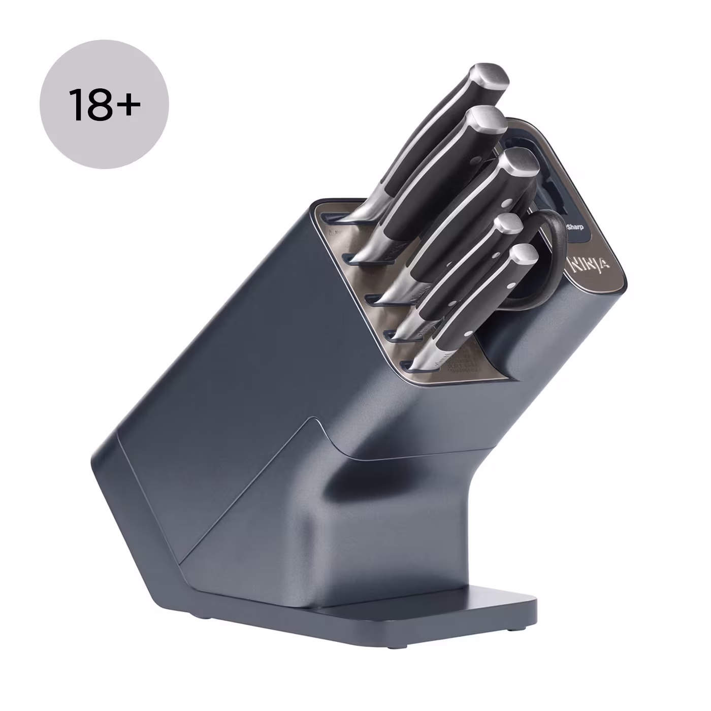 Ninja Foodi StaySharp Knife Block with Integrated Sharpener – 6-Piece Set Cyber Space K32006UKCYD