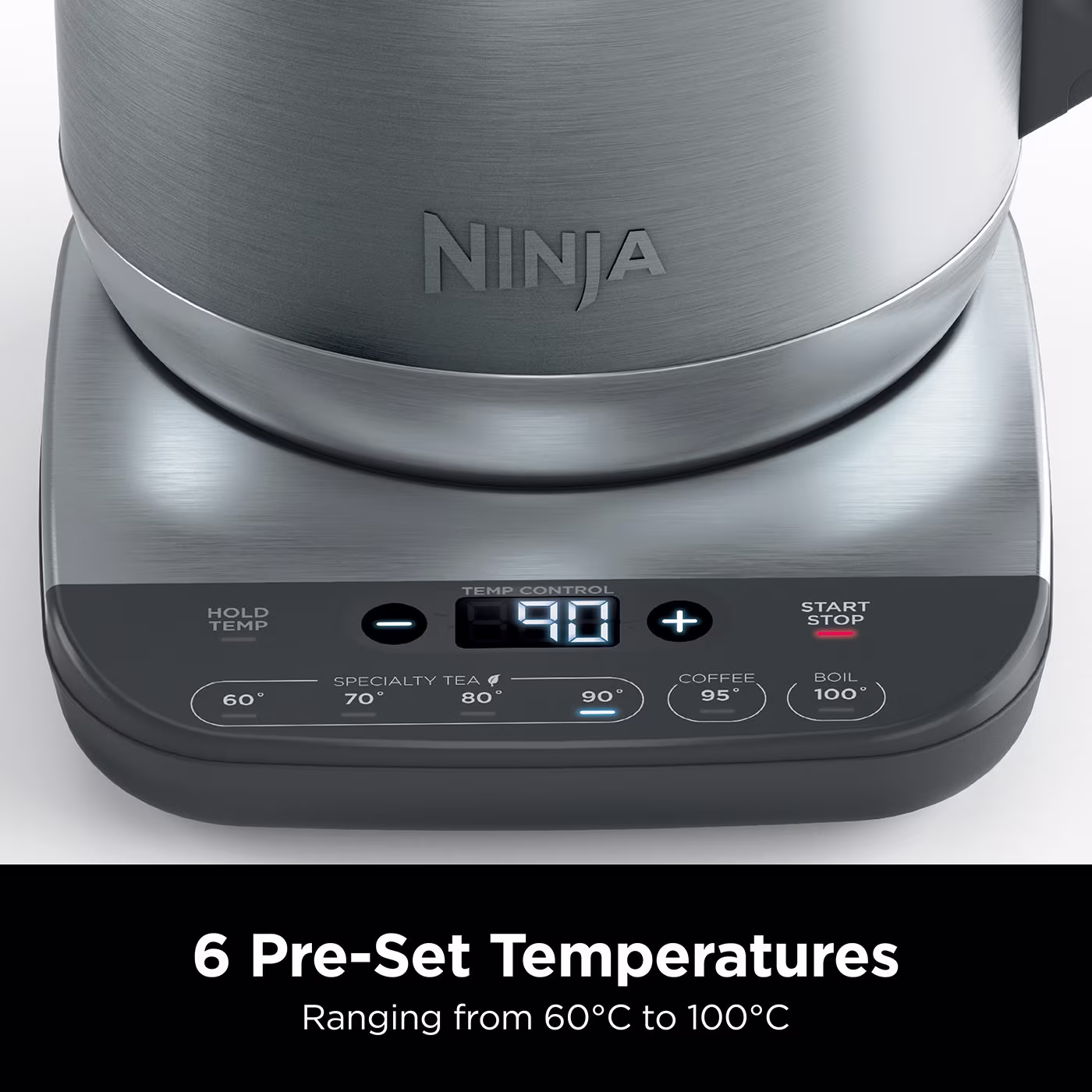 Ninja Stainless Steel Perfect Temperature Kettle, Rapid Boil –  KT201UK