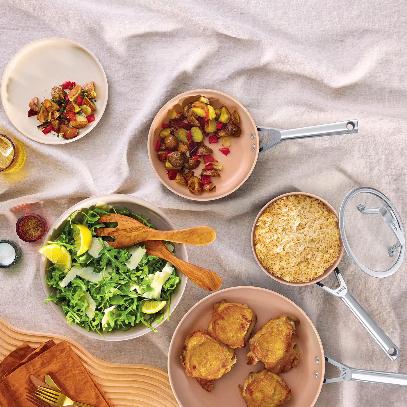 Ninja Extended Life Ceramic 3-Piece Saucepan Set CW93000UK