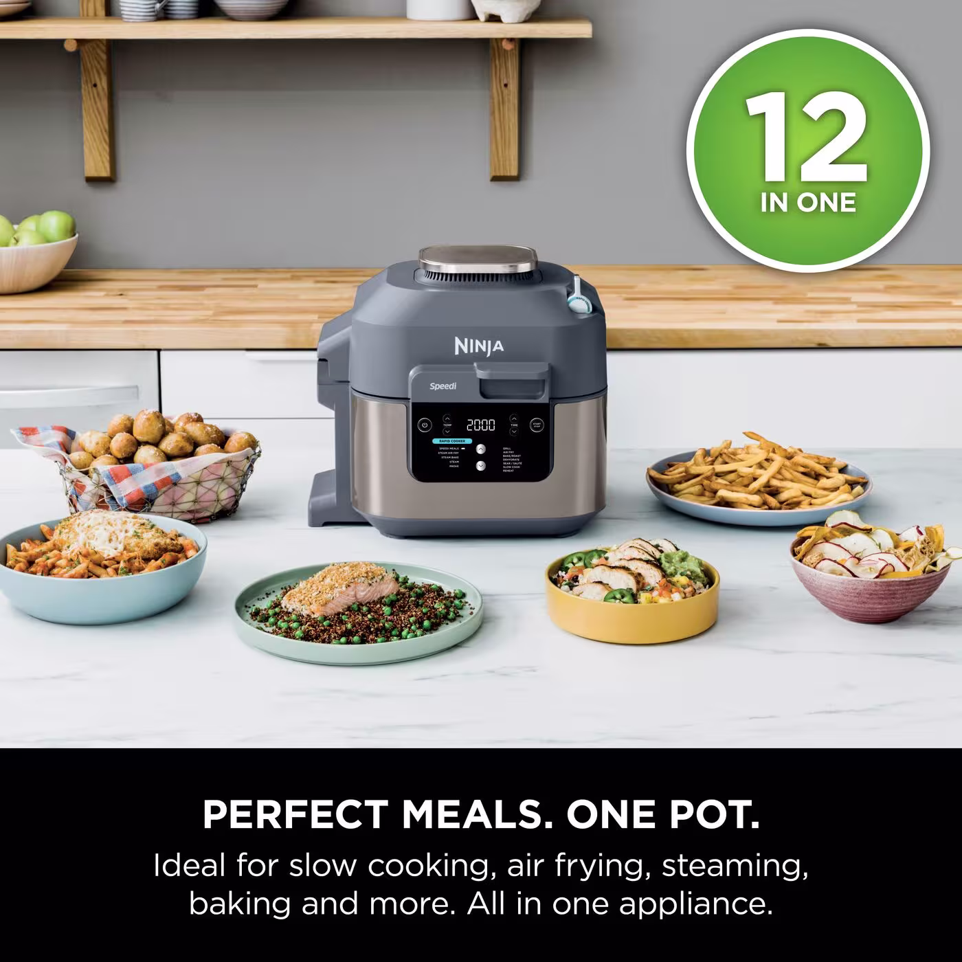 Ninja Speedi 12-in-1 Multi-Cooker, Air Fryer & Slow Cooker - Cyber Space ON500UKCYD