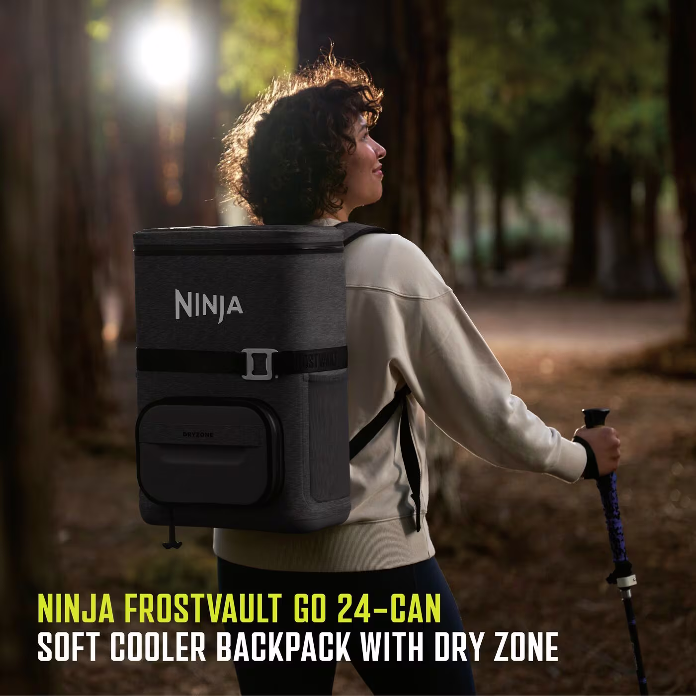 Ninja FrostVault Go 17 litre 24-Can Backpack Soft Cooler - Charcoal Grey