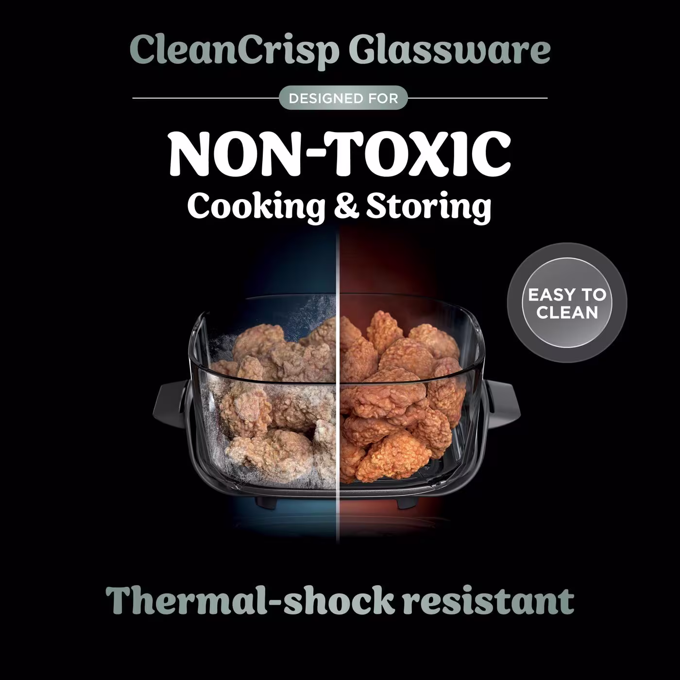 Ninja CRISPi 4-in-1 Portable Glass Air Fryer - Sage Green - Family Set