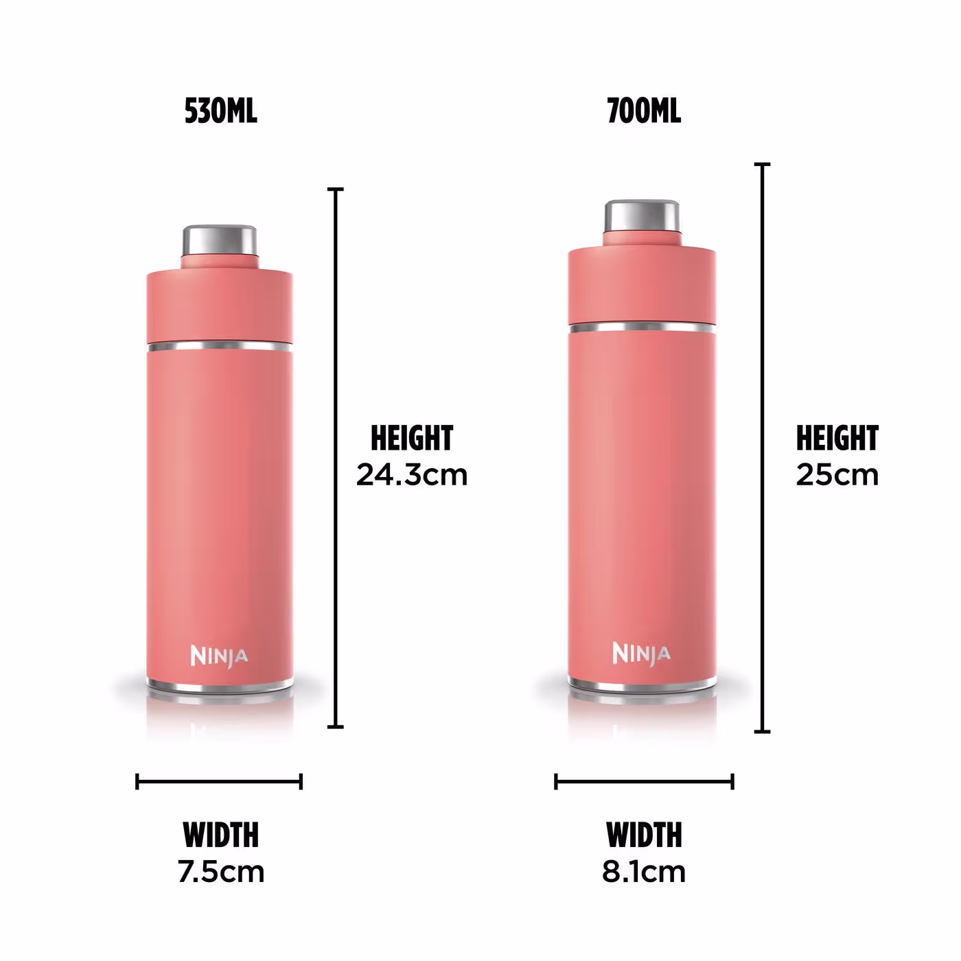 Ninja Thirsti 700 ml Travel Bottle – Coral DW2401EUUKPE