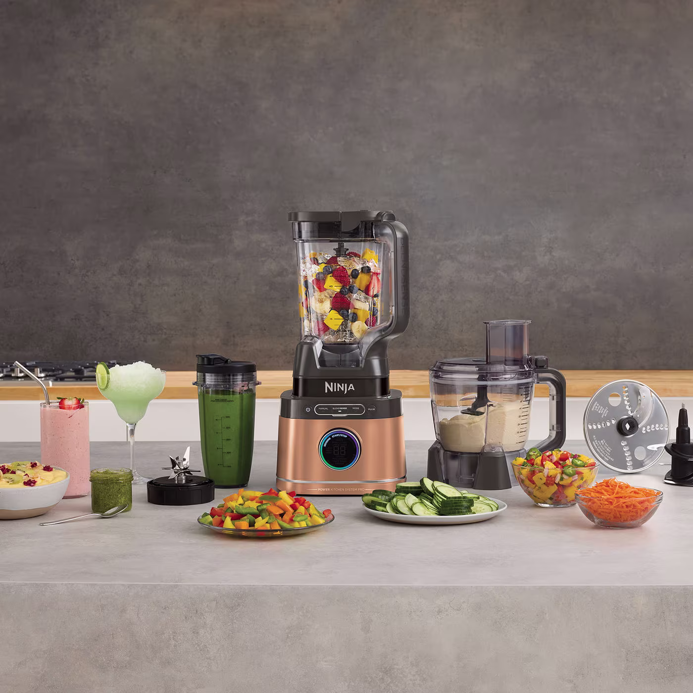 Ninja Deluxe Black & Copper Detect Power Blender & Processor Pro TB401UKDBCP