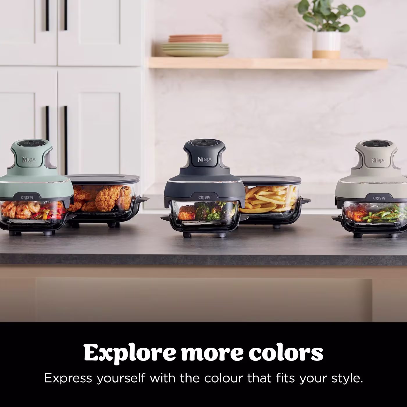 Ninja CRISPi 4-in-1 Portable Glass Air Fryer - Cyber Space FN101UKGY